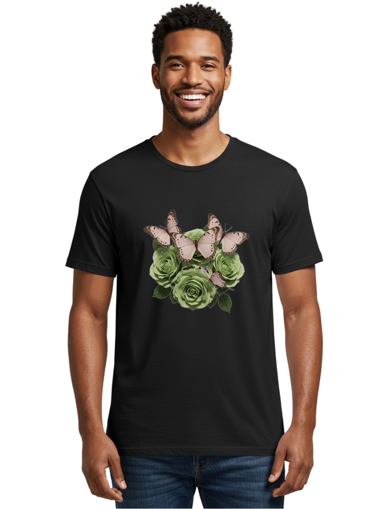 Butterflies-And-Roses Men'S Graphic Tee, 100% Cotton, Comfortable Casual Summer Wear, Machine Washable, Vintage Camera, Old Camera, Antique Camera, Black Camera, Classic Photography, Photography Equipment, Nostalgic Device, Film Camera, Bak153
