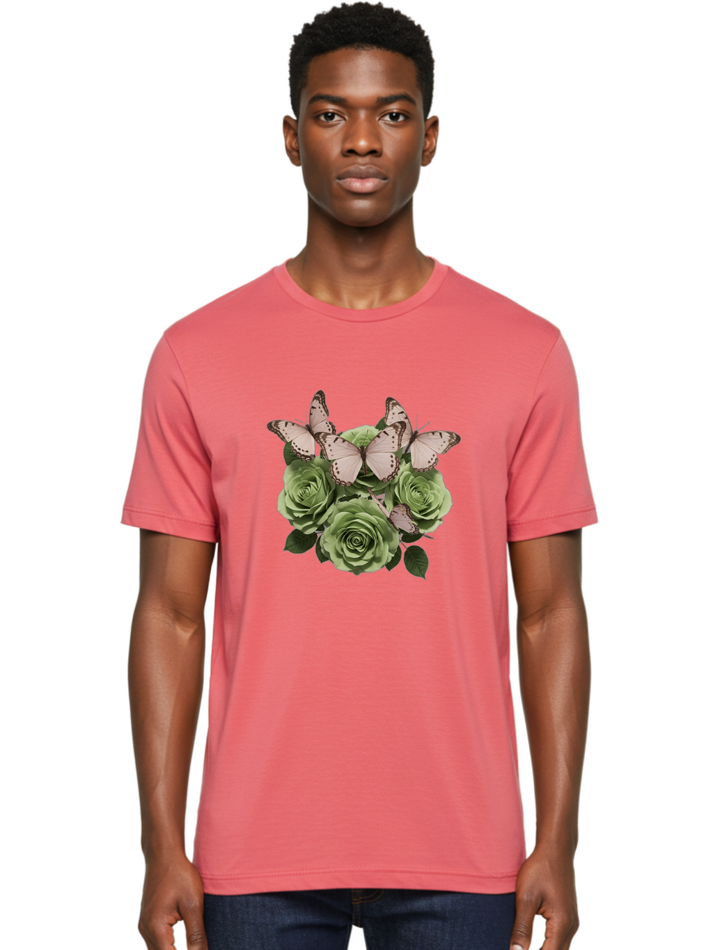 Butterflies-And-Roses Men'S Graphic Tee, 100% Cotton, Comfortable Casual Summer Wear, Machine Washable, Vintage Camera, Old Camera, Antique Camera, Black Camera, Classic Photography, Photography Equipment, Nostalgic Device, Film Camera, Bak153
