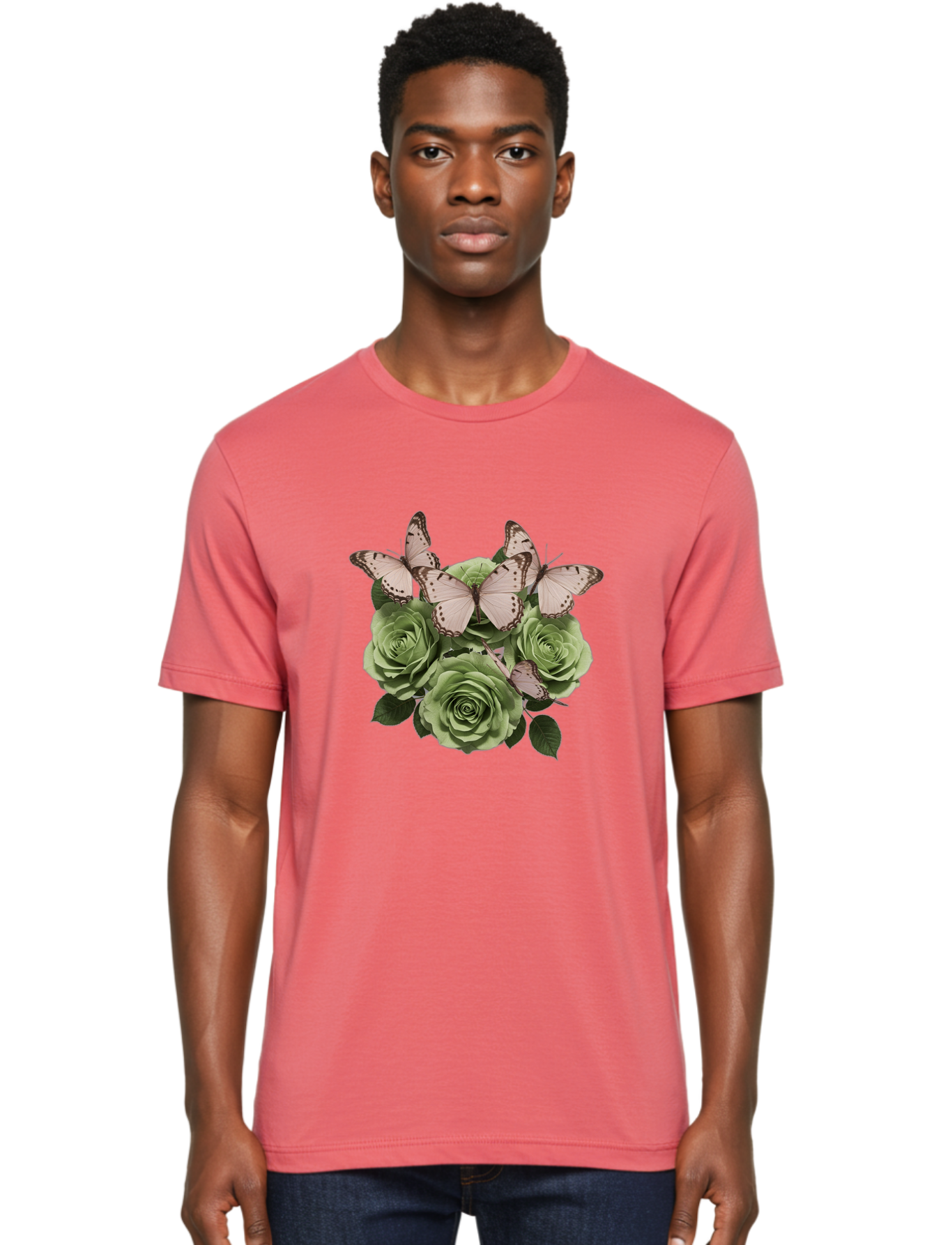 Butterflies-And-Roses Men'S Graphic Tee, 100% Cotton, Comfortable Casual Summer Wear, Machine Washable, Vintage Camera, Old Camera, Antique Camera, Black Camera, Classic Photography, Photography Equipment, Nostalgic Device, Film Camera, Bak153