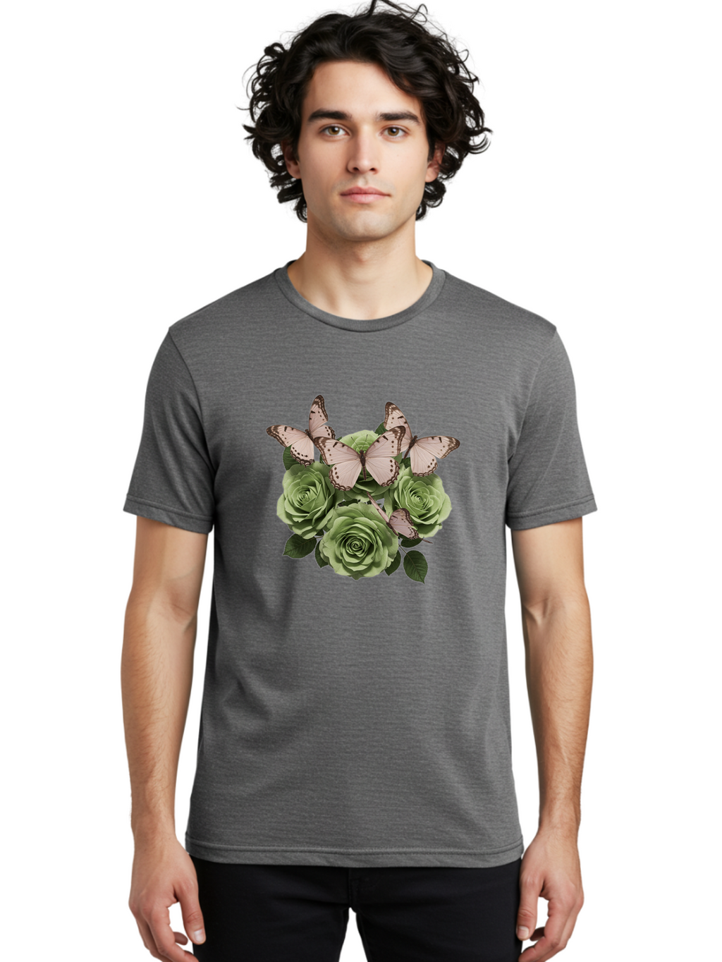 Butterflies-And-Roses Men'S Graphic Tee, 100% Cotton, Comfortable Casual Summer Wear, Machine Washable, Vintage Camera, Old Camera, Antique Camera, Black Camera, Classic Photography, Photography Equipment, Nostalgic Device, Film Camera, Bak153
