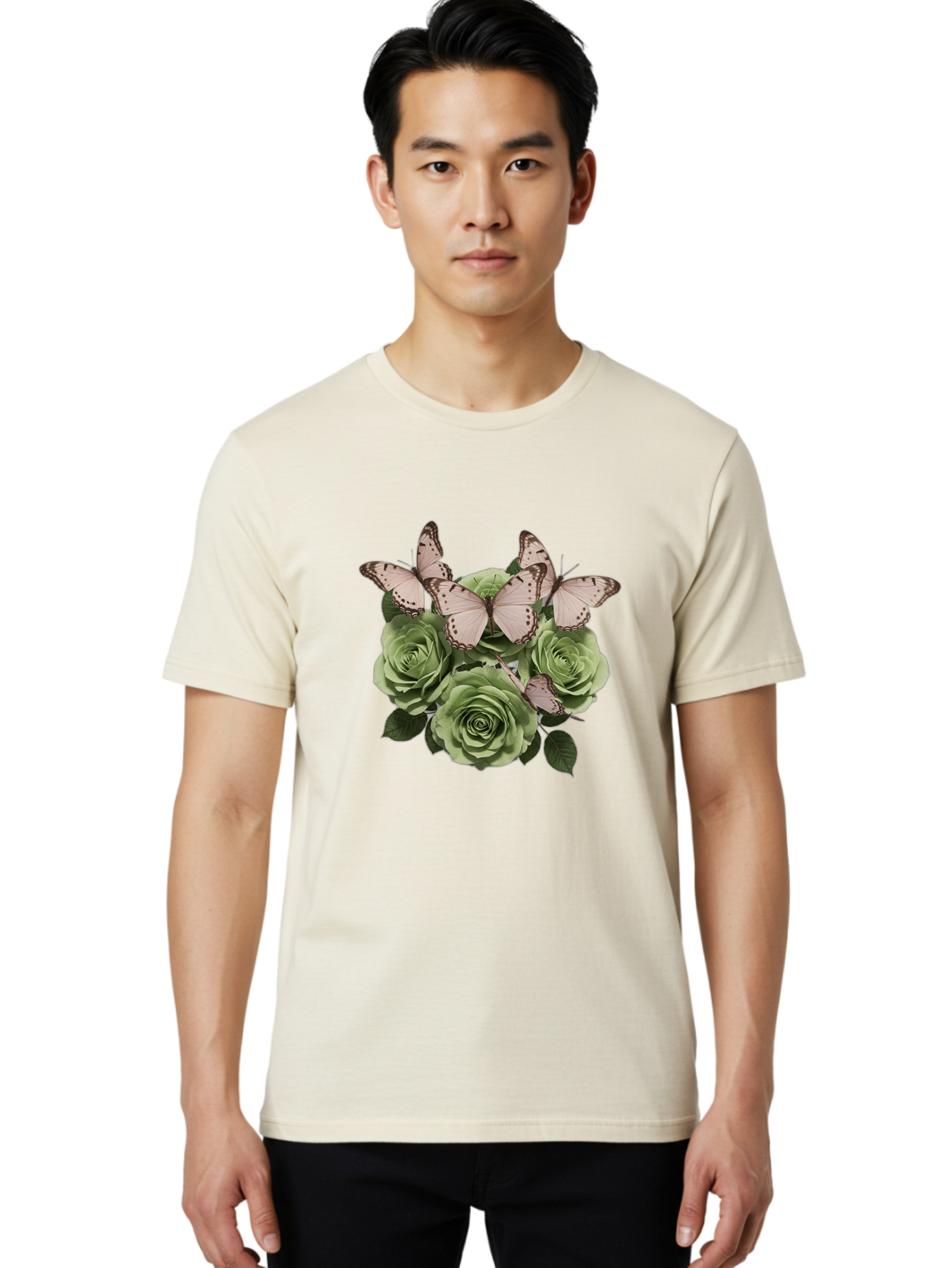 Butterflies-And-Roses Men'S Graphic Tee, 100% Cotton, Comfortable Casual Summer Wear, Machine Washable, Vintage Camera, Old Camera, Antique Camera, Black Camera, Classic Photography, Photography Equipment, Nostalgic Device, Film Camera, Bak153