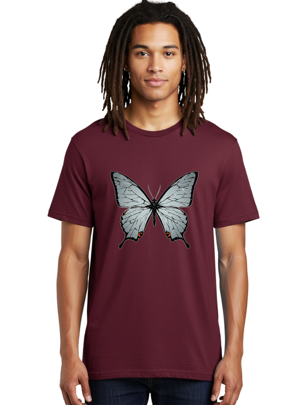 Butterfly-4 Men'S Graphic Tee, 100% Cotton, Comfortable Casual Summer Wear, Machine Washable, Vintage Camera, Old Camera, Antique Camera, Black Camera, Classic Photography, Photography Equipment, Nostalgic Device, Film Camera, Camera Art Bak157