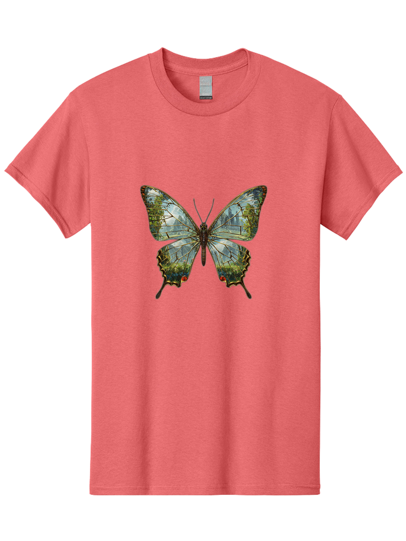 Butterfly-Cityscape Men'S Graphic Tee, 100% Cotton, Comfortable Casual Summer Wear, Machine Washable, Vintage Camera, Old Camera, Antique Camera, Black Camera, Classic Photography, Photography Equipment, Nostalgic Device, Film Camera, Bak160