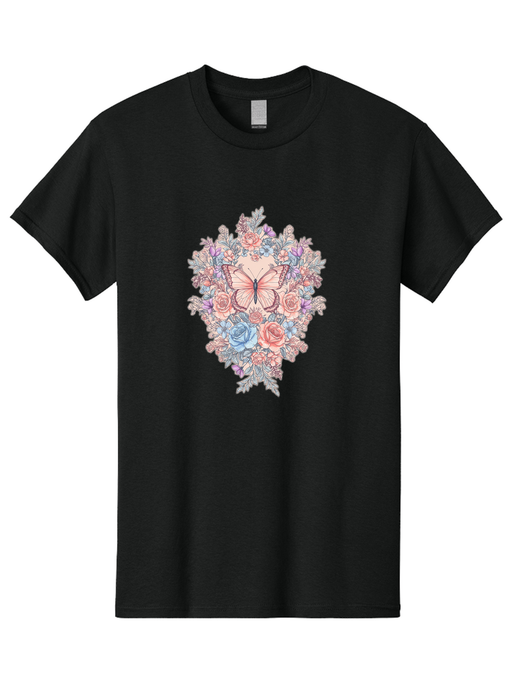 Butterfly-Floral-Heart Men'S Graphic Tee, 100% Cotton, Comfortable Casual Summer Wear, Machine Washable, Vintage Camera, Old Camera, Antique Camera, Black Camera, Classic Photography, Photography Equipment, Nostalgic Device, Film Camera, Bak161