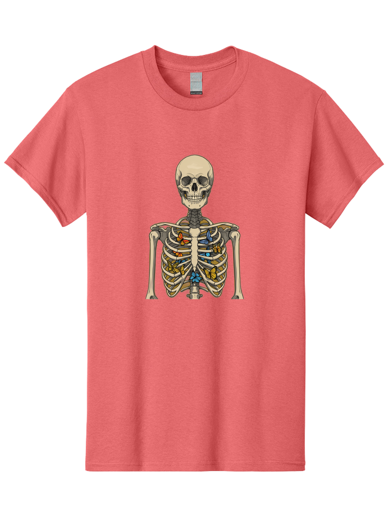 Butterfly-Skeleton Men'S Graphic Tee, 100% Cotton, Comfortable Casual Summer Wear, Machine Washable, Vintage Camera, Old Camera, Antique Camera, Black Camera, Classic Photography, Photography Equipment, Nostalgic Device, Film Camera, Bak163