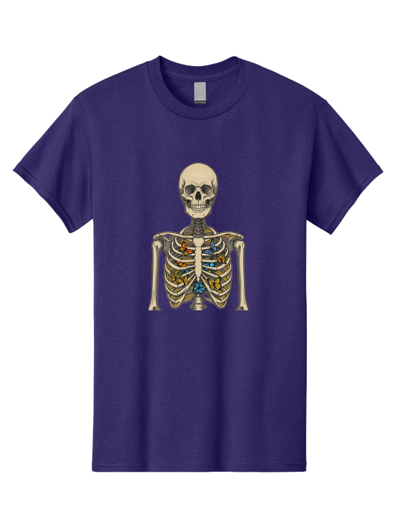 Butterfly-Skeleton Men'S Graphic Tee, 100% Cotton, Comfortable Casual Summer Wear, Machine Washable, Vintage Camera, Old Camera, Antique Camera, Black Camera, Classic Photography, Photography Equipment, Nostalgic Device, Film Camera, Bak163