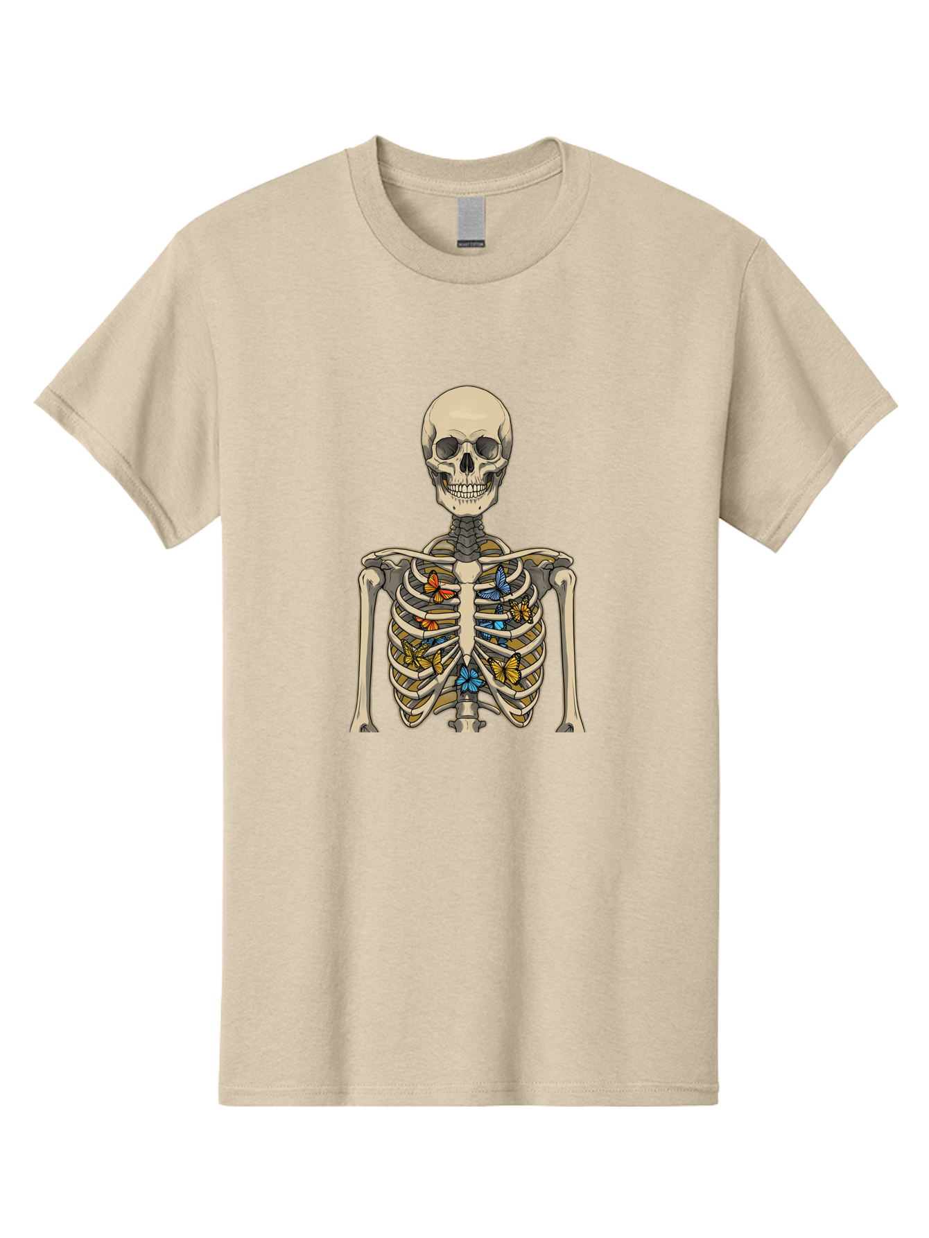 Butterfly-Skeleton Men'S Graphic Tee, 100% Cotton, Comfortable Casual Summer Wear, Machine Washable, Vintage Camera, Old Camera, Antique Camera, Black Camera, Classic Photography, Photography Equipment, Nostalgic Device, Film Camera, Bak163