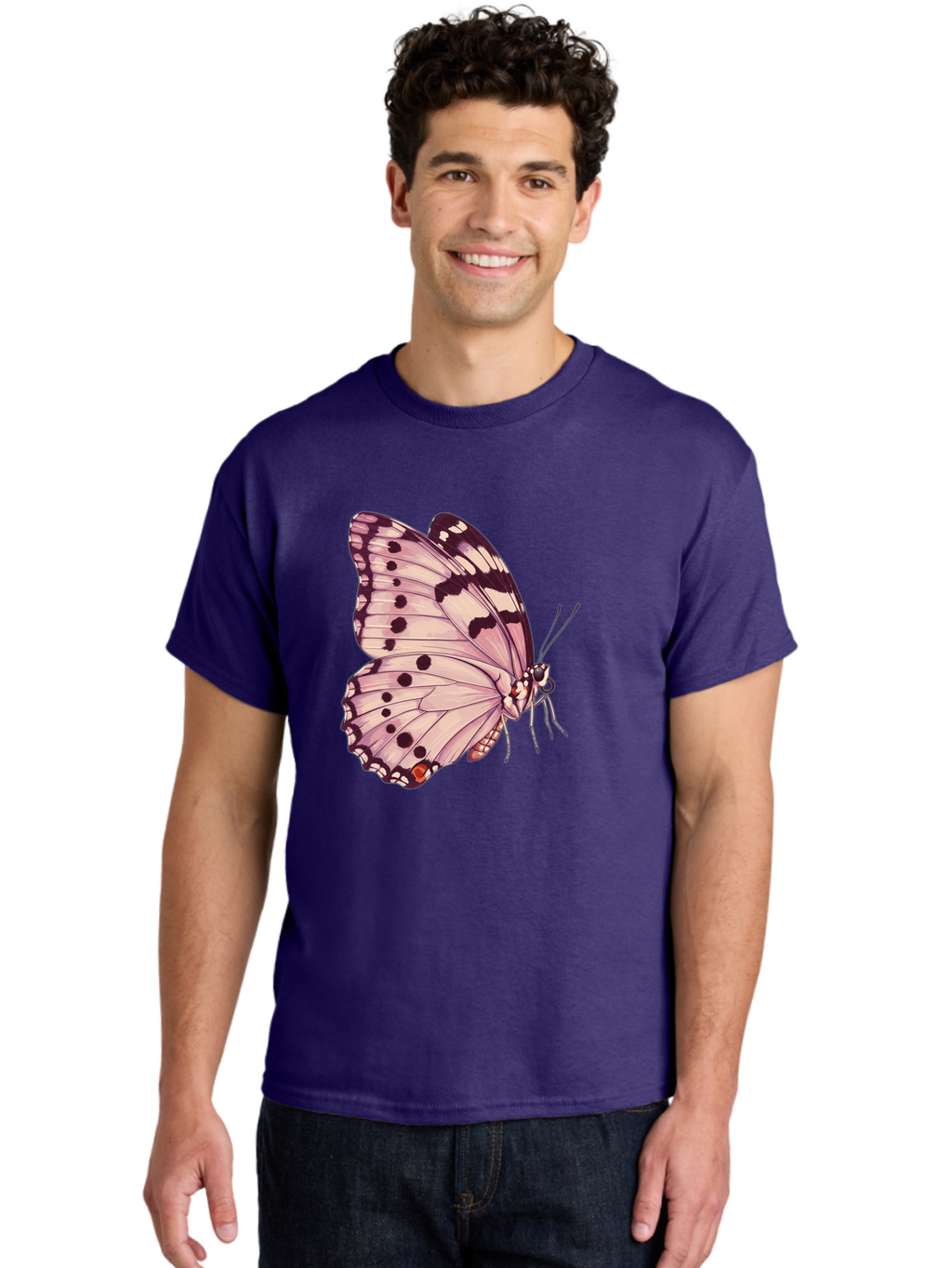 Butterfly Men'S Graphic Tee, 100% Cotton, Comfortable Casual Summer Wear, Machine Washable, Vintage Camera, Old Camera, Antique Camera, Black Camera, Classic Photography, Photography Equipment, Nostalgic Device, Film Camera, Camera Art Bak165