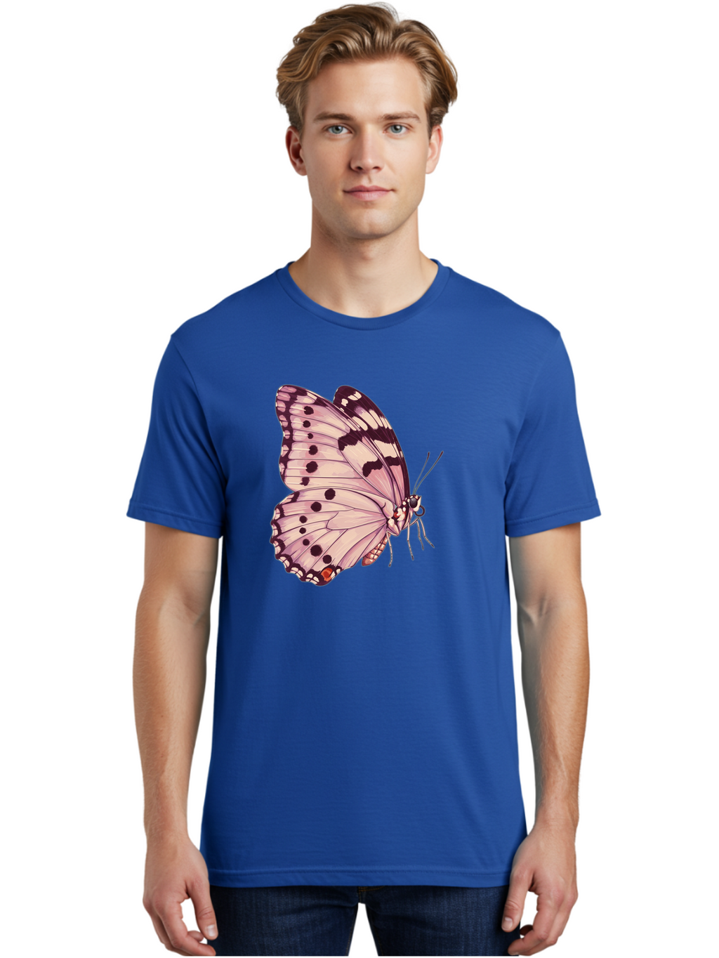 Butterfly Men'S Graphic Tee, 100% Cotton, Comfortable Casual Summer Wear, Machine Washable, Vintage Camera, Old Camera, Antique Camera, Black Camera, Classic Photography, Photography Equipment, Nostalgic Device, Film Camera, Camera Art Bak165