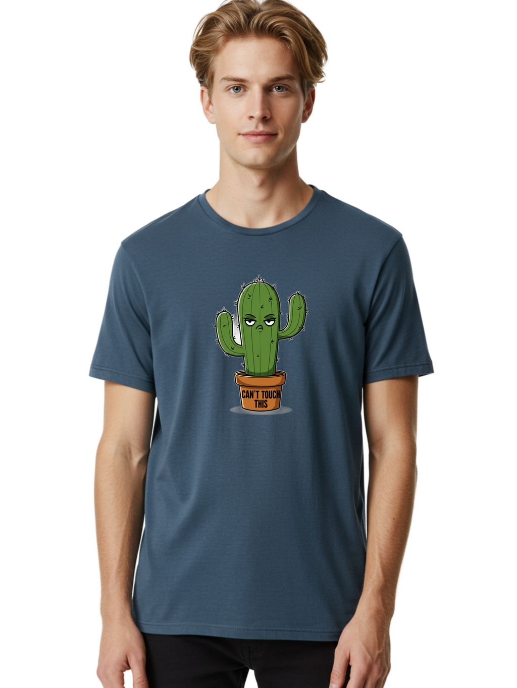 Can-T-Touch-This-Cactus-1 Men'S Graphic Tee, 100% Cotton, Comfortable Casual Summer Wear, Machine Washable, Vintage Camera, Old Camera, Antique Camera, Black Camera, Classic Photography, Photography Equipment, Nostalgic Device, Film Camera, Bak169