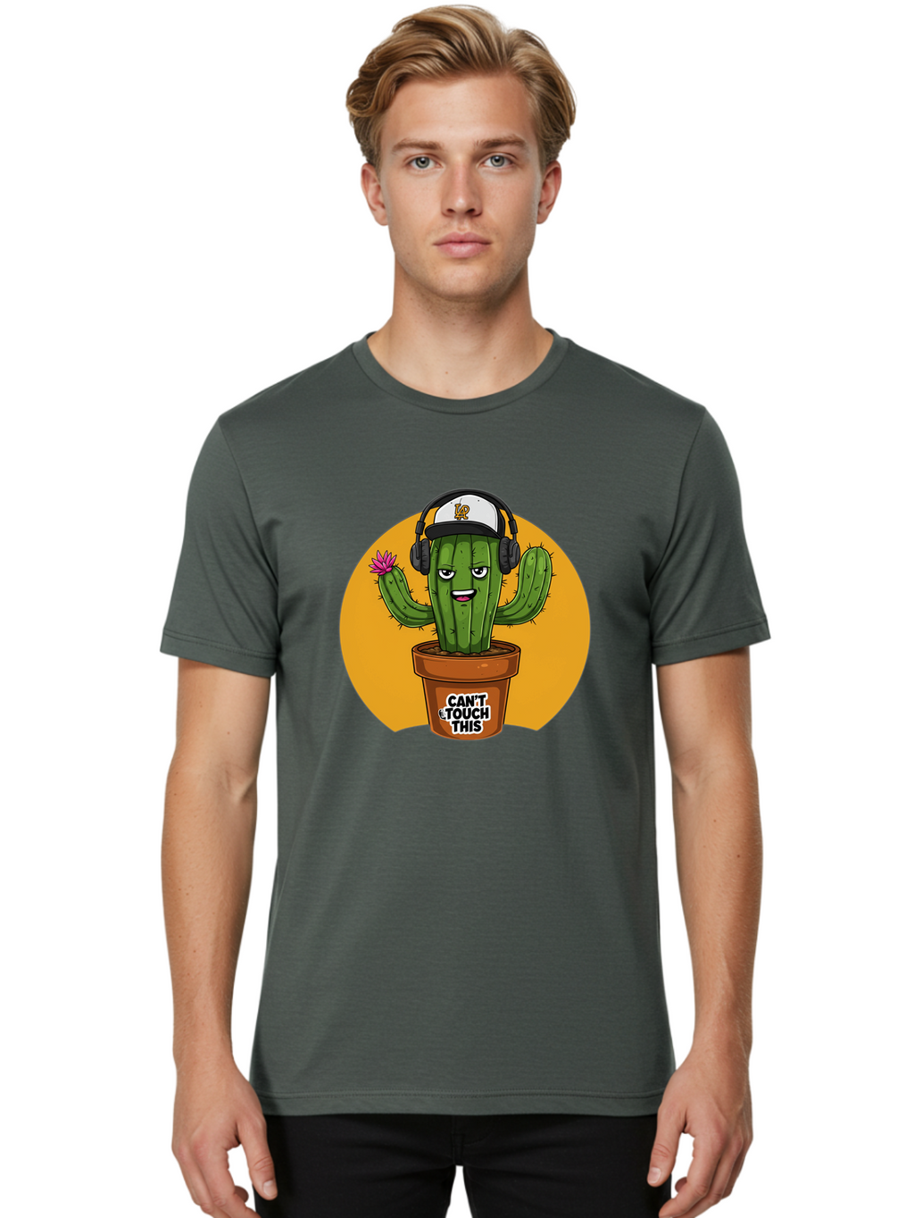 Can-T-Touch-This-Cactus-2 Men'S Graphic Tee, 100% Cotton, Comfortable Casual Summer Wear, Machine Washable, Vintage Camera, Old Camera, Antique Camera, Black Camera, Classic Photography, Photography Equipment, Nostalgic Device, Film Camera, Bak170