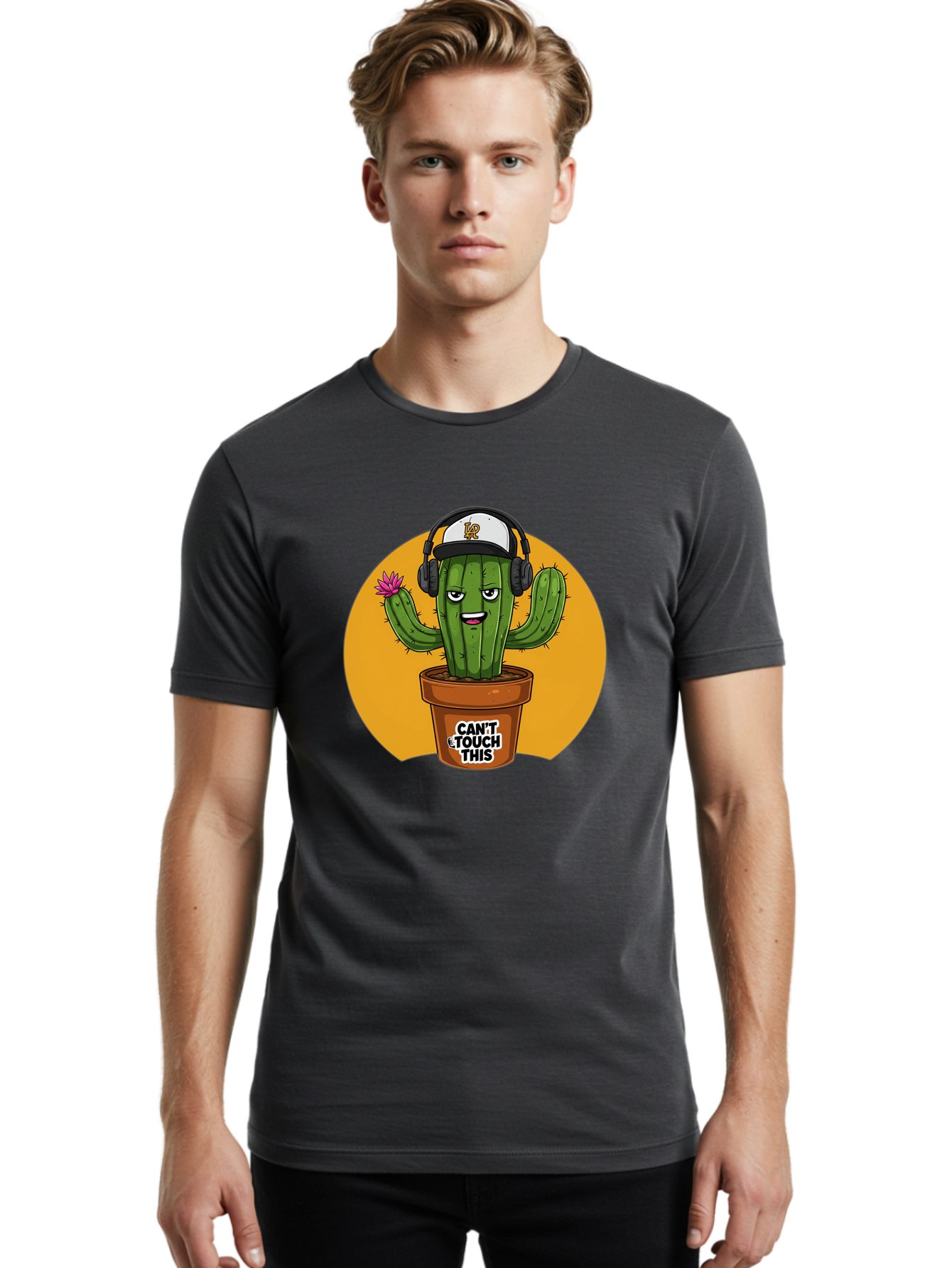 Can-T-Touch-This-Cactus-2 Men'S Graphic Tee, 100% Cotton, Comfortable Casual Summer Wear, Machine Washable, Vintage Camera, Old Camera, Antique Camera, Black Camera, Classic Photography, Photography Equipment, Nostalgic Device, Film Camera, Bak170