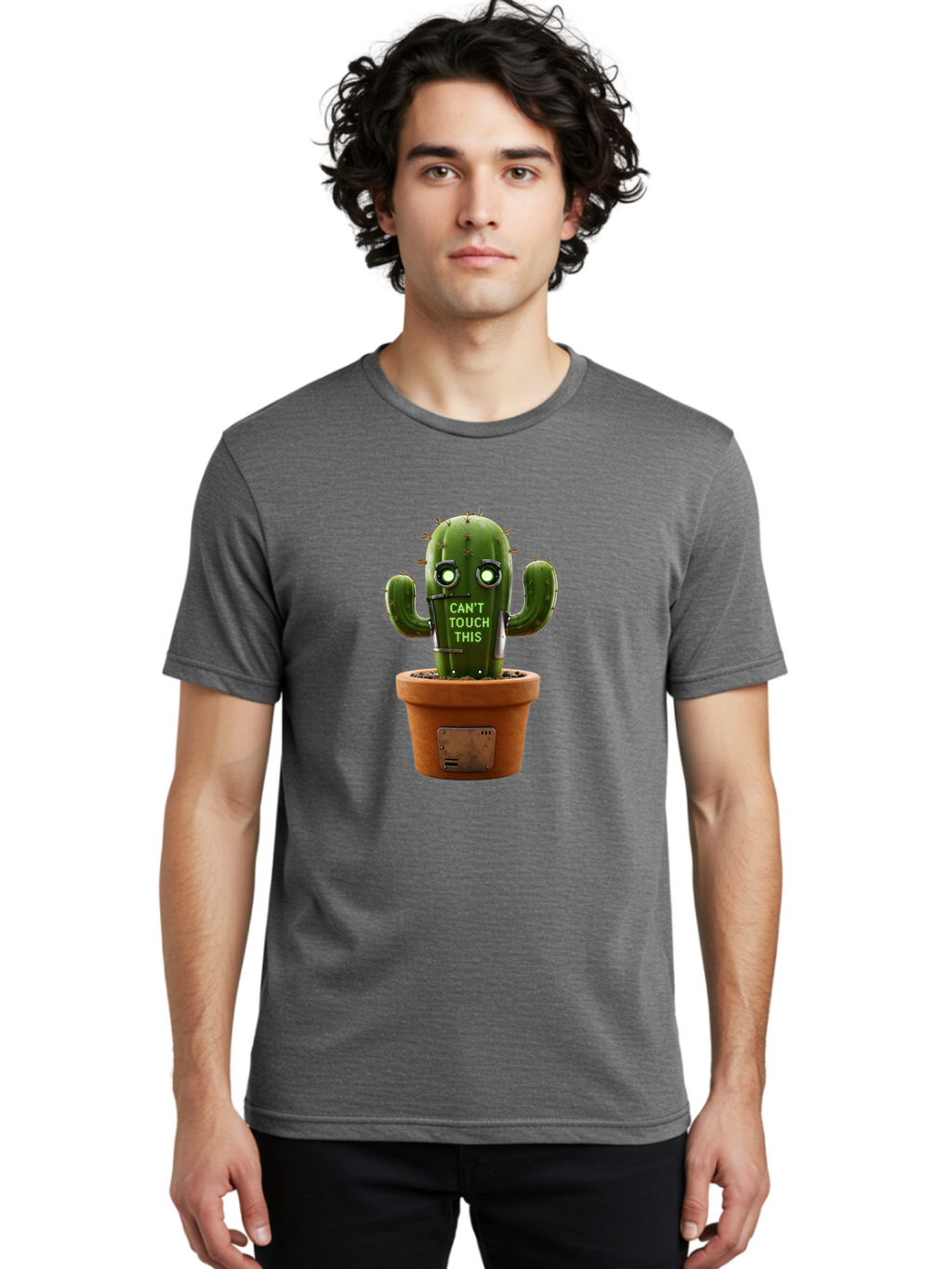 Can-T-Touch-This-Cactus-3 Men'S Graphic Tee, 100% Cotton, Comfortable Casual Summer Wear, Machine Washable, Vintage Camera, Old Camera, Antique Camera, Black Camera, Classic Photography, Photography Equipment, Nostalgic Device, Film Camera, Bak171