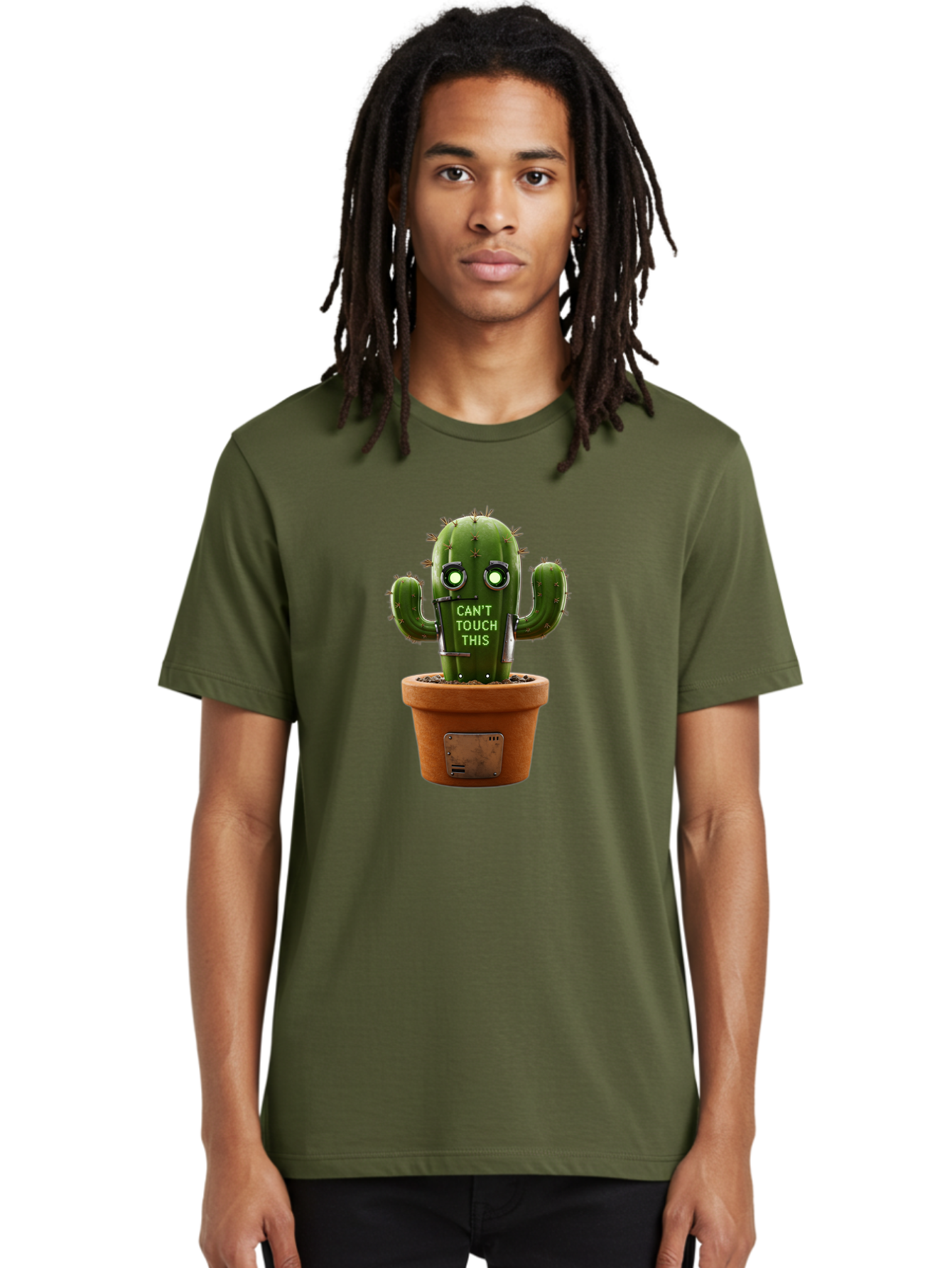 Can-T-Touch-This-Cactus-3 Men'S Graphic Tee, 100% Cotton, Comfortable Casual Summer Wear, Machine Washable, Vintage Camera, Old Camera, Antique Camera, Black Camera, Classic Photography, Photography Equipment, Nostalgic Device, Film Camera, Bak171
