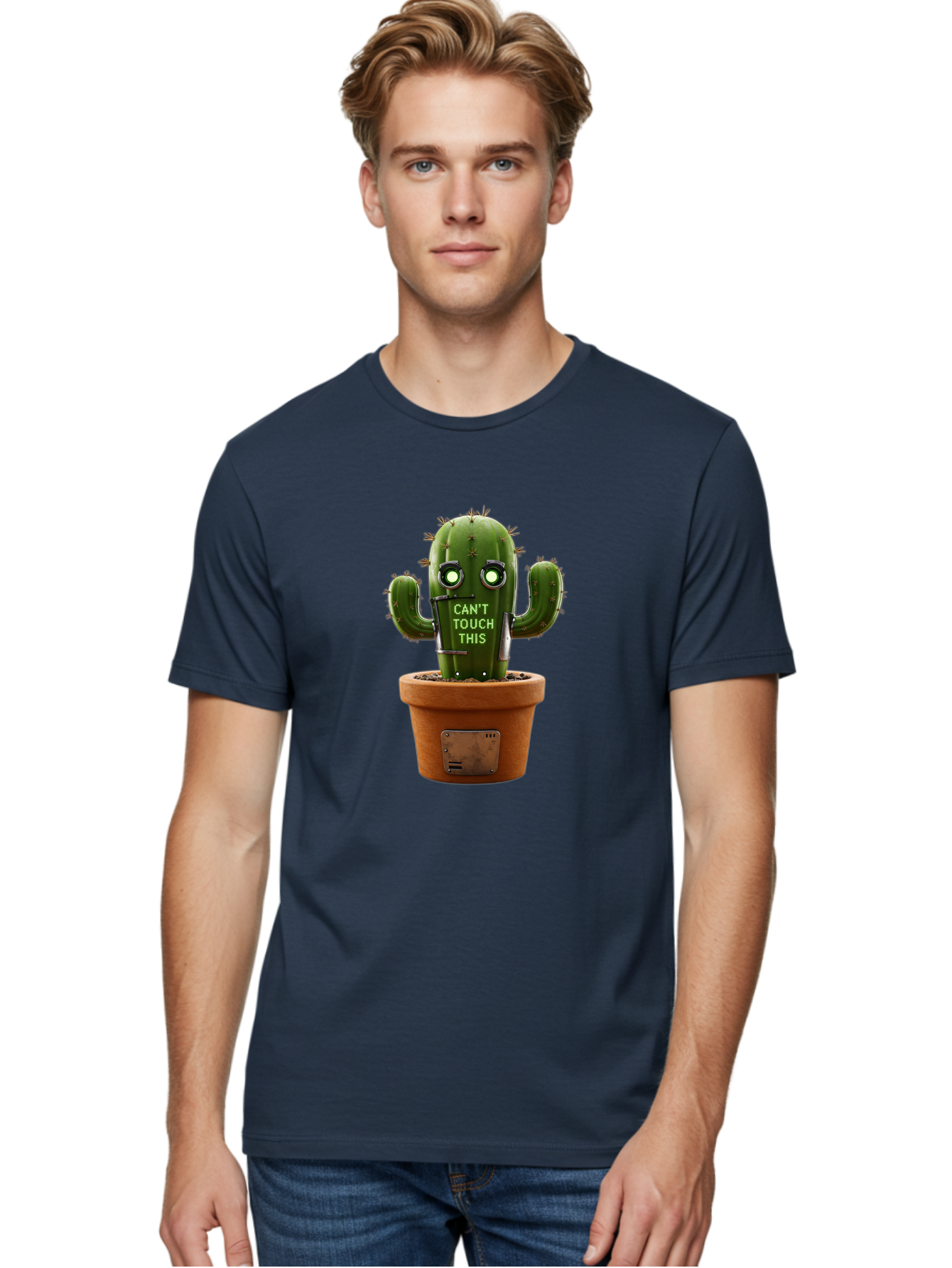 Can-T-Touch-This-Cactus-3 Men'S Graphic Tee, 100% Cotton, Comfortable Casual Summer Wear, Machine Washable, Vintage Camera, Old Camera, Antique Camera, Black Camera, Classic Photography, Photography Equipment, Nostalgic Device, Film Camera, Bak171