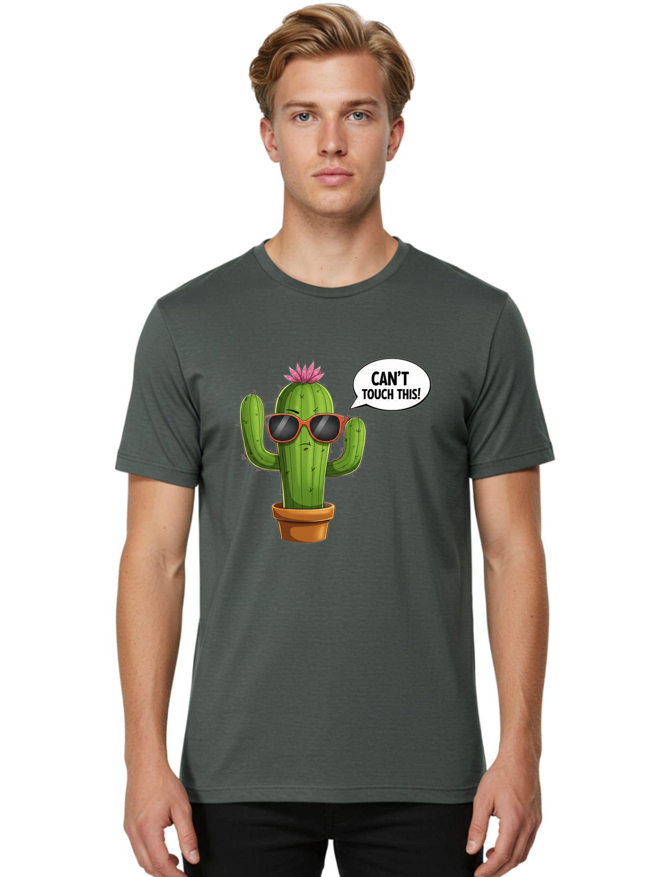 Can-T-Touch-This-Cactus Men'S Graphic Tee, 100% Cotton, Comfortable Casual Summer Wear, Machine Washable, Vintage Camera, Old Camera, Antique Camera, Black Camera, Classic Photography, Photography Equipment, Nostalgic Device, Film Camera, Bak172