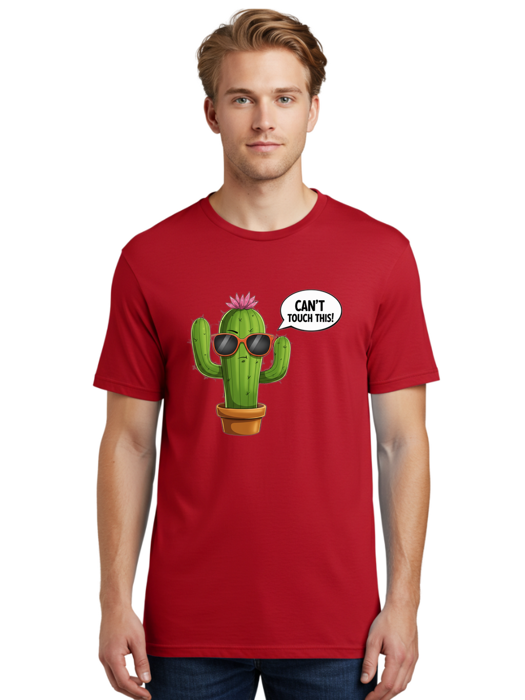 Can-T-Touch-This-Cactus Men'S Graphic Tee, 100% Cotton, Comfortable Casual Summer Wear, Machine Washable, Vintage Camera, Old Camera, Antique Camera, Black Camera, Classic Photography, Photography Equipment, Nostalgic Device, Film Camera, Bak172