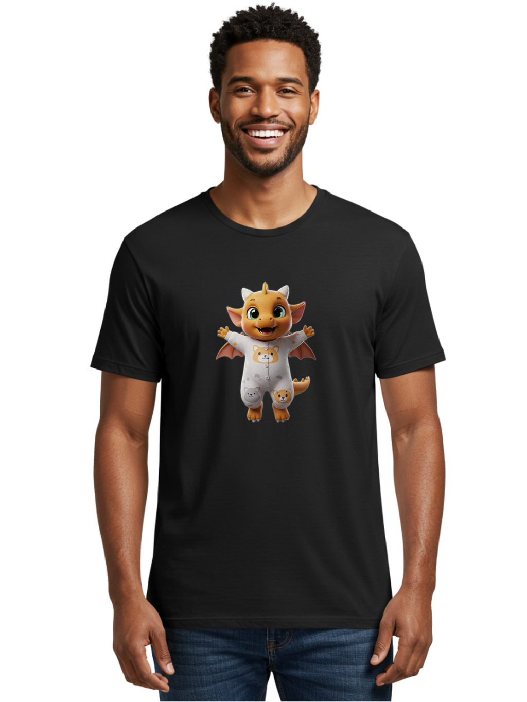 Cartoon-Dragon-Baby Men'S Graphic Tee, 100% Cotton, Comfortable Casual Summer Wear, Machine Washable, Vintage Camera, Old Camera, Antique Camera, Black Camera, Classic Photography, Photography Equipment, Nostalgic Device, Film Camera, Bak180