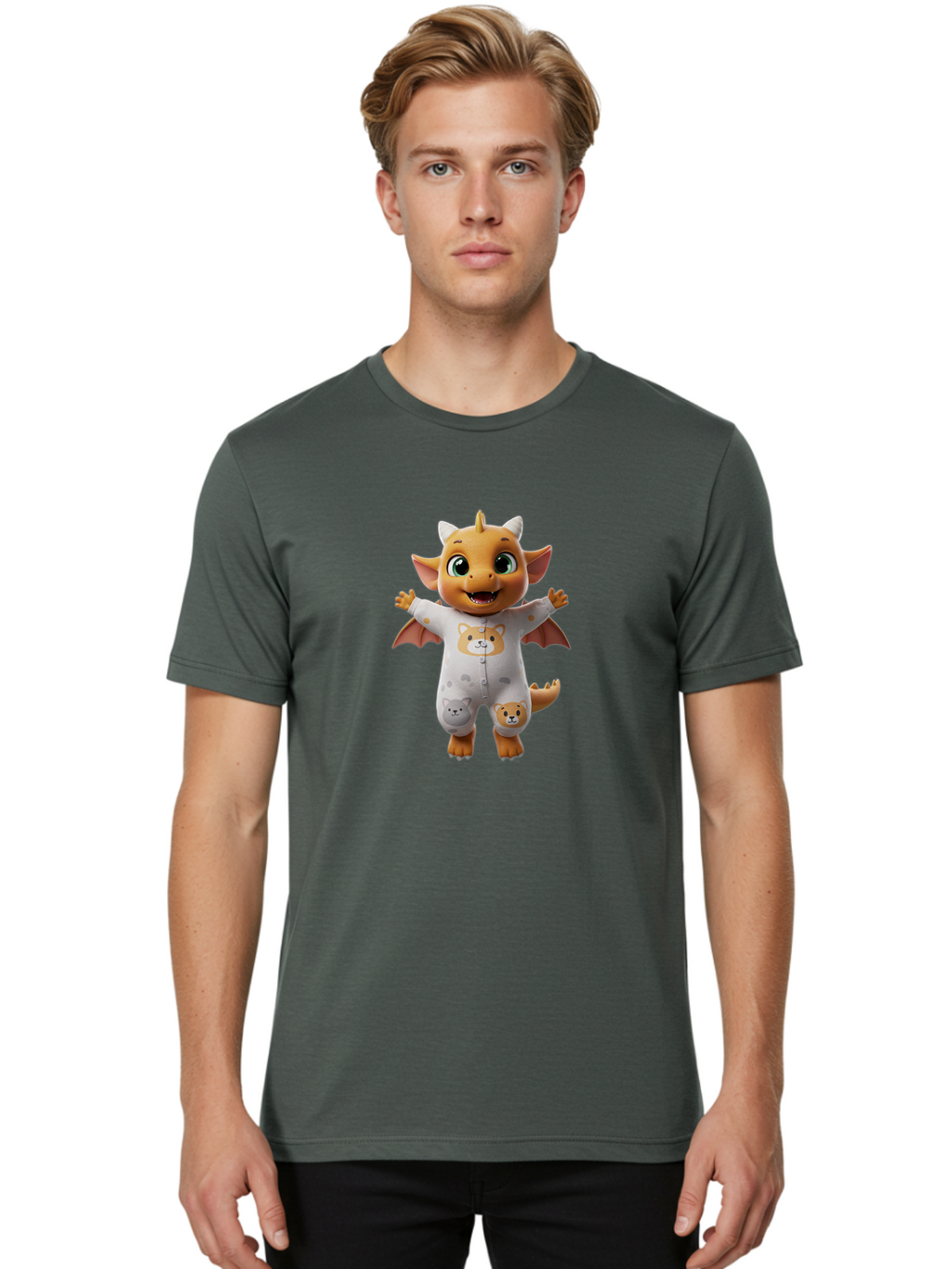 Cartoon-Dragon-Baby Men'S Graphic Tee, 100% Cotton, Comfortable Casual Summer Wear, Machine Washable, Vintage Camera, Old Camera, Antique Camera, Black Camera, Classic Photography, Photography Equipment, Nostalgic Device, Film Camera, Bak180