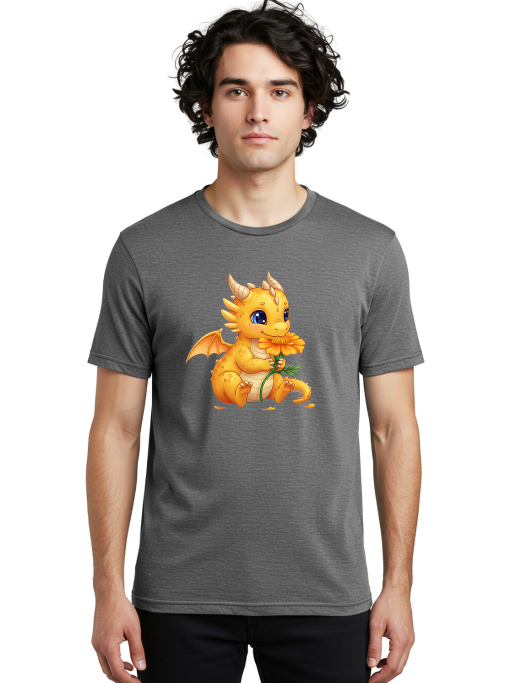 Cartoon-Dragon-With-Flower Men'S Graphic Tee, 100% Cotton, Comfortable Casual Summer Wear, Machine Washable, Vintage Camera, Old Camera, Antique Camera, Black Camera, Classic Photography, Photography Equipment, Nostalgic Device, Film Camera, Bak181