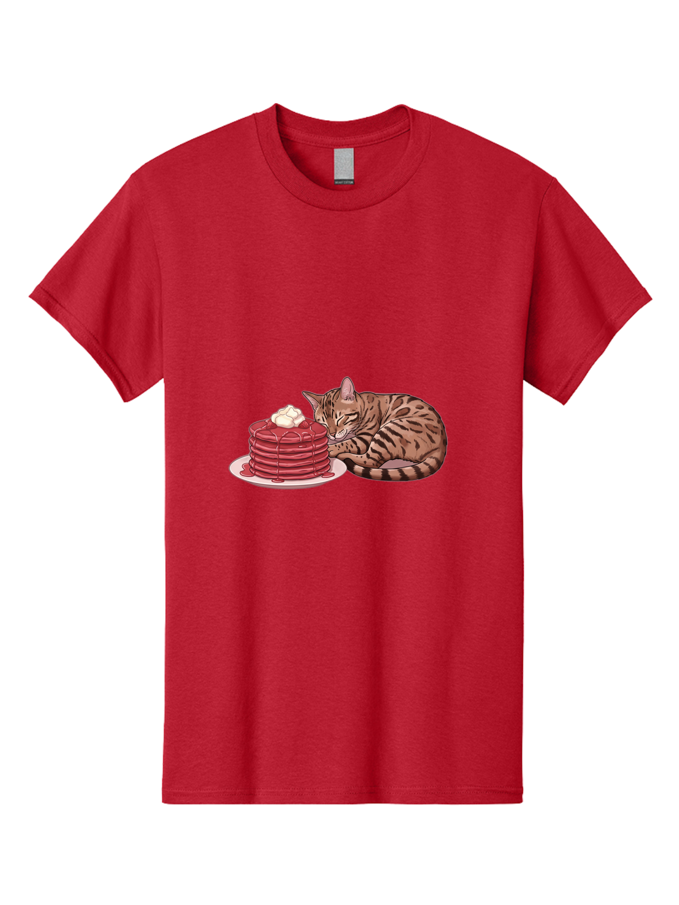 Cat-And-Pancakes-1 Men'S Graphic Tee, 100% Cotton, Comfortable Casual Summer Wear, Machine Washable, Vintage Camera, Old Camera, Antique Camera, Black Camera, Classic Photography, Photography Equipment, Nostalgic Device, Film Camera, Bak184