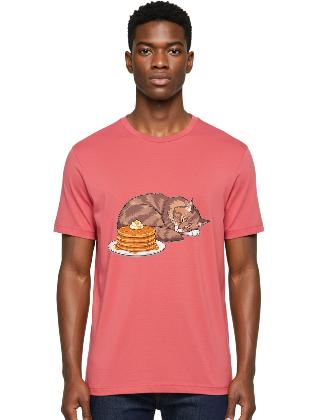 Cat-And-Pancakes Men'S Graphic Tee, 100% Cotton, Comfortable Casual Summer Wear, Machine Washable, Vintage Camera, Old Camera, Antique Camera, Black Camera, Classic Photography, Photography Equipment, Nostalgic Device, Film Camera, Camera Art Bak188