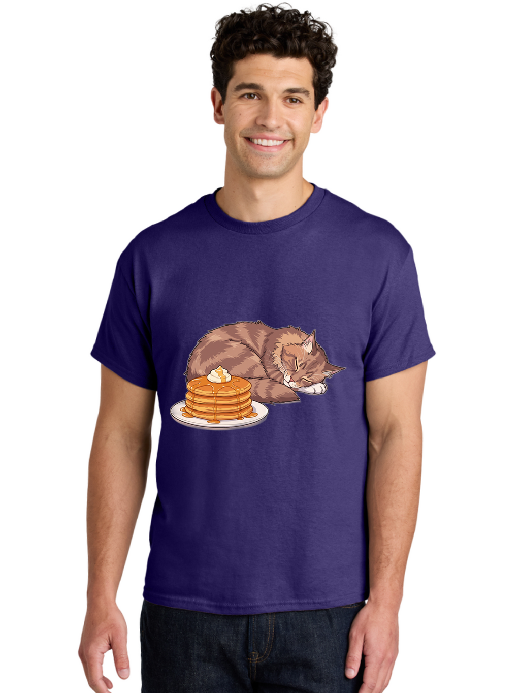 Cat-And-Pancakes Men'S Graphic Tee, 100% Cotton, Comfortable Casual Summer Wear, Machine Washable, Vintage Camera, Old Camera, Antique Camera, Black Camera, Classic Photography, Photography Equipment, Nostalgic Device, Film Camera, Camera Art Bak188