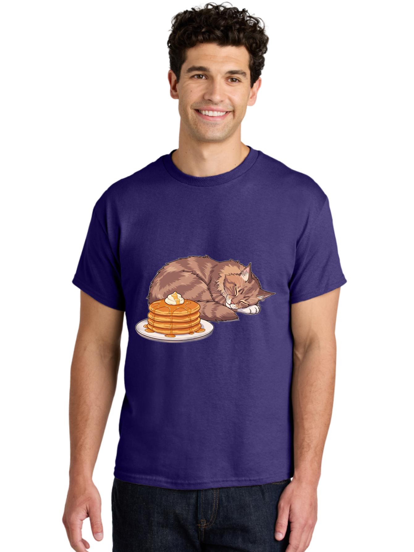 Cat-And-Pancakes Men'S Graphic Tee, 100% Cotton, Comfortable Casual Summer Wear, Machine Washable, Vintage Camera, Old Camera, Antique Camera, Black Camera, Classic Photography, Photography Equipment, Nostalgic Device, Film Camera, Camera Art Bak188