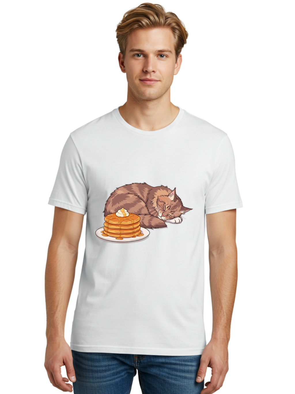 Cat-And-Pancakes Men'S Graphic Tee, 100% Cotton, Comfortable Casual Summer Wear, Machine Washable, Vintage Camera, Old Camera, Antique Camera, Black Camera, Classic Photography, Photography Equipment, Nostalgic Device, Film Camera, Camera Art Bak188