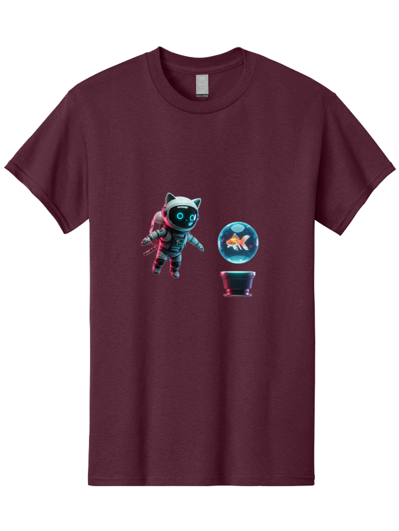 Cat-Astronaut-1 Men'S Graphic Tee, 100% Cotton, Comfortable Casual Summer Wear, Machine Washable, Vintage Camera, Old Camera, Antique Camera, Black Camera, Classic Photography, Photography Equipment, Nostalgic Device, Film Camera, Camera Art Bak189