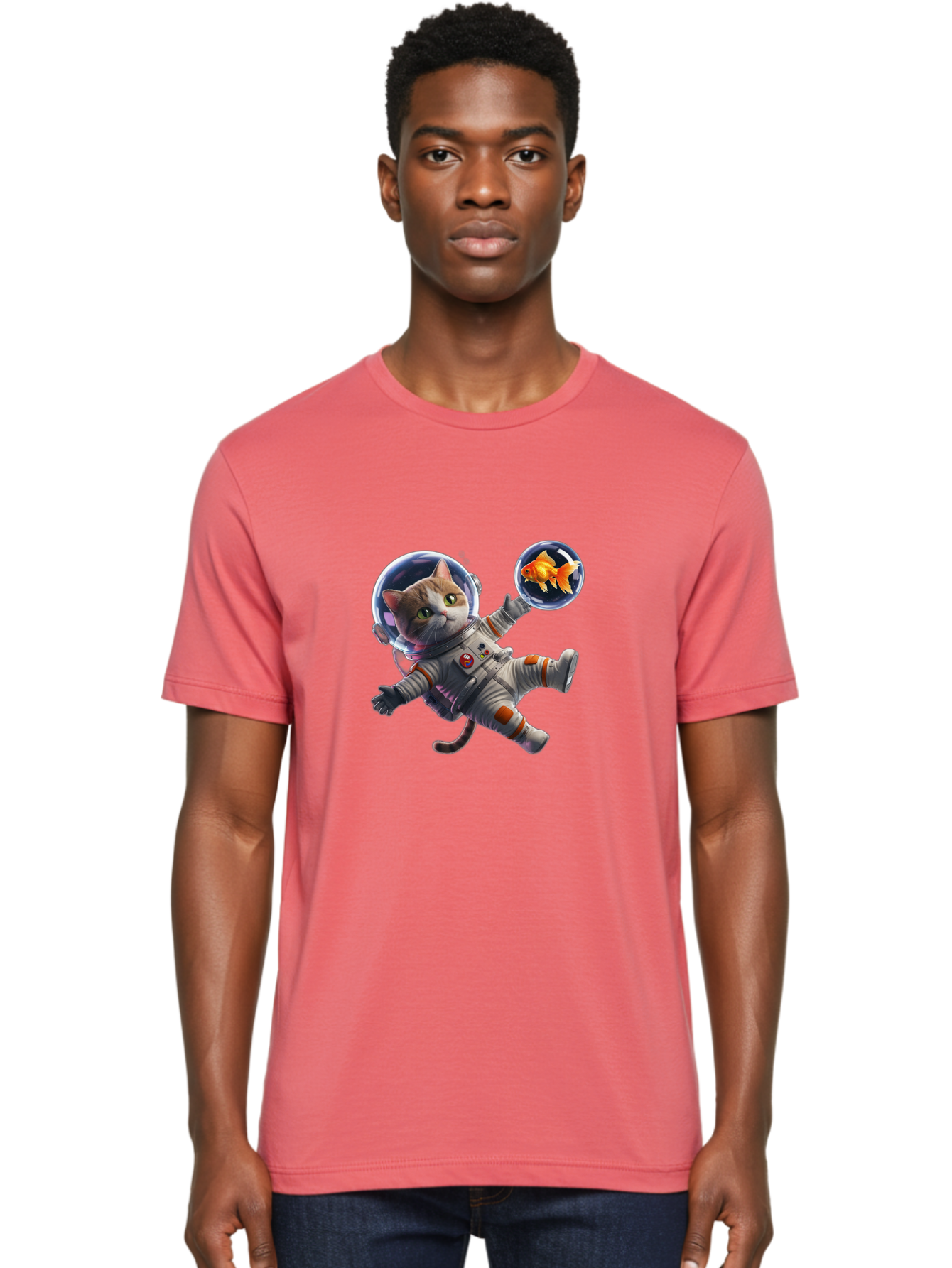 Cat-Astronaut Men'S Graphic Tee, 100% Cotton, Comfortable Casual Summer Wear, Machine Washable, Vintage Camera, Old Camera, Antique Camera, Black Camera, Classic Photography, Photography Equipment, Nostalgic Device, Film Camera, Camera Art Bak191