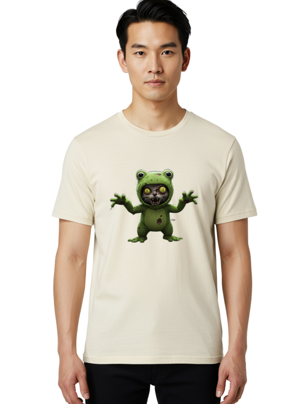 Cat-Frog-Creature Men'S Graphic Tee, 100% Cotton, Comfortable Casual Summer Wear, Machine Washable, Vintage Camera, Old Camera, Antique Camera, Black Camera, Classic Photography, Photography Equipment, Nostalgic Device, Film Camera, Camera Art Bak192