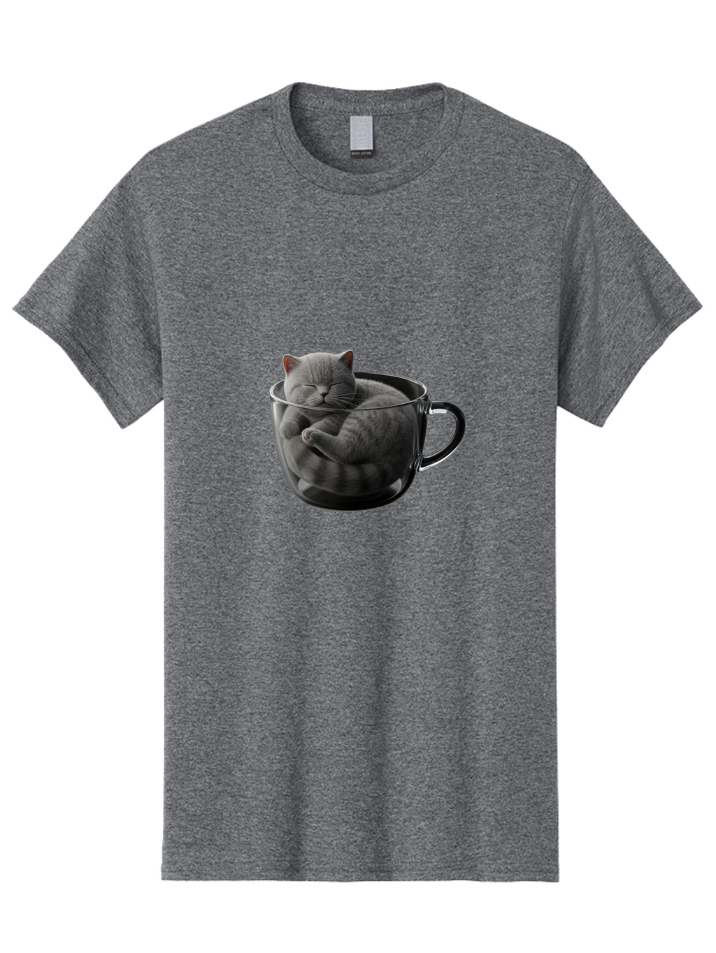 Cat-In-Coffee-Cup-1 Men'S Graphic Tee, 100% Cotton, Comfortable Casual Summer Wear, Machine Washable, Vintage Camera, Old Camera, Antique Camera, Black Camera, Classic Photography, Photography Equipment, Nostalgic Device, Film Camera, Bak193