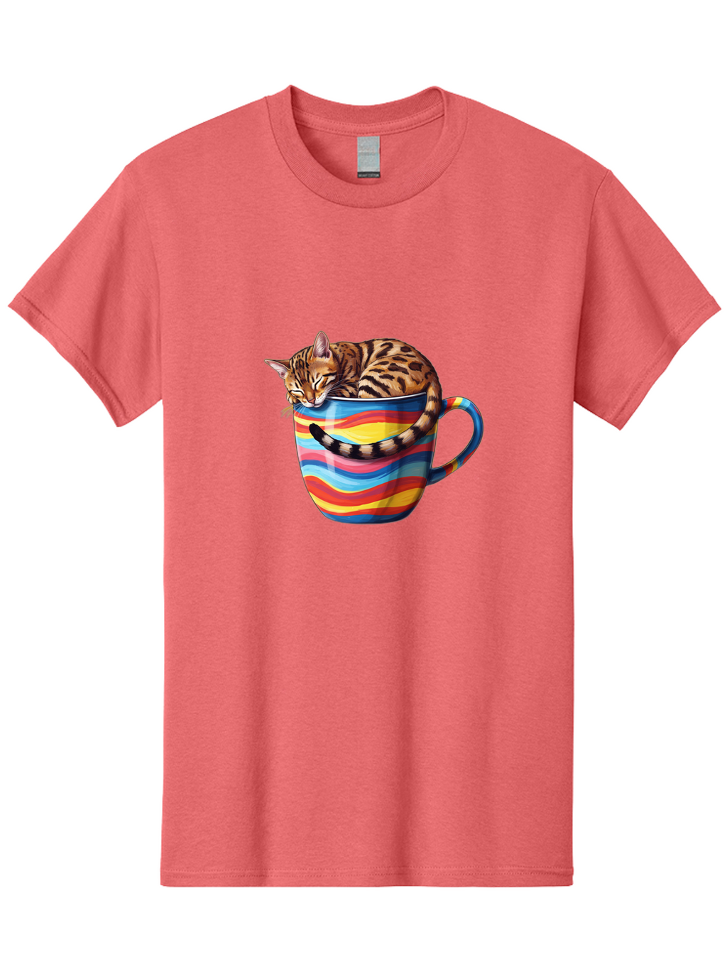 Cat-In-Coffee-Cup-2 Men'S Graphic Tee, 100% Cotton, Comfortable Casual Summer Wear, Machine Washable, Vintage Camera, Old Camera, Antique Camera, Black Camera, Classic Photography, Photography Equipment, Nostalgic Device, Film Camera, Bak194