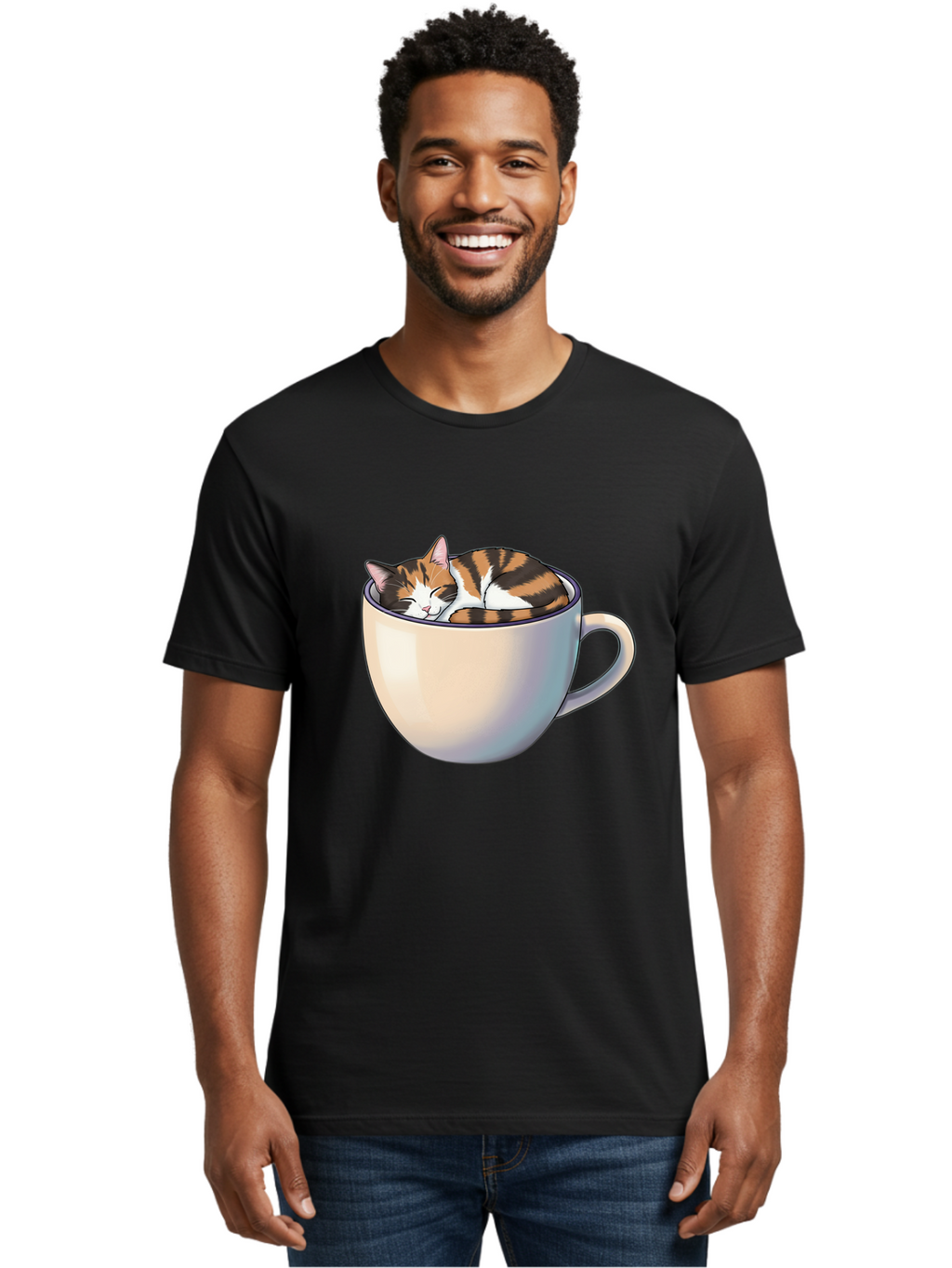 Cat-In-Cup Men'S Graphic Tee, 100% Cotton, Comfortable Casual Summer Wear, Machine Washable, Vintage Camera, Old Camera, Antique Camera, Black Camera, Classic Photography, Photography Equipment, Nostalgic Device, Film Camera, Camera Art Bak197