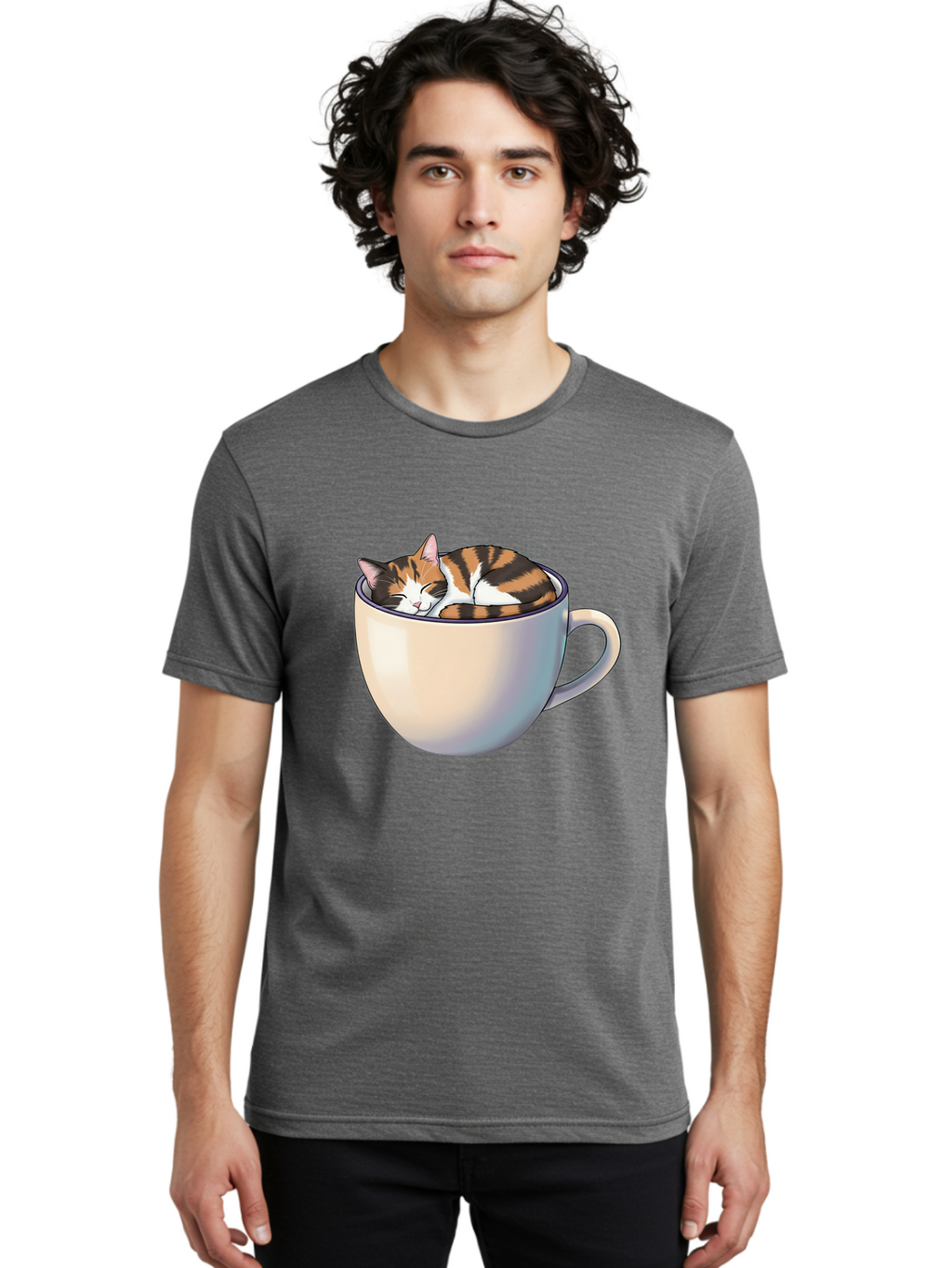 Cat-In-Cup Men'S Graphic Tee, 100% Cotton, Comfortable Casual Summer Wear, Machine Washable, Vintage Camera, Old Camera, Antique Camera, Black Camera, Classic Photography, Photography Equipment, Nostalgic Device, Film Camera, Camera Art Bak197
