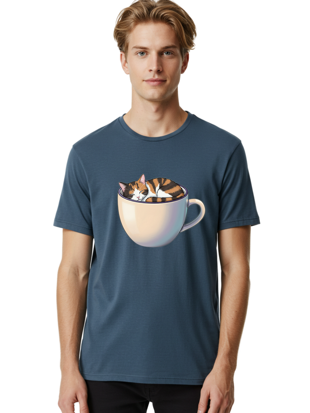 Cat-In-Cup Men'S Graphic Tee, 100% Cotton, Comfortable Casual Summer Wear, Machine Washable, Vintage Camera, Old Camera, Antique Camera, Black Camera, Classic Photography, Photography Equipment, Nostalgic Device, Film Camera, Camera Art Bak197