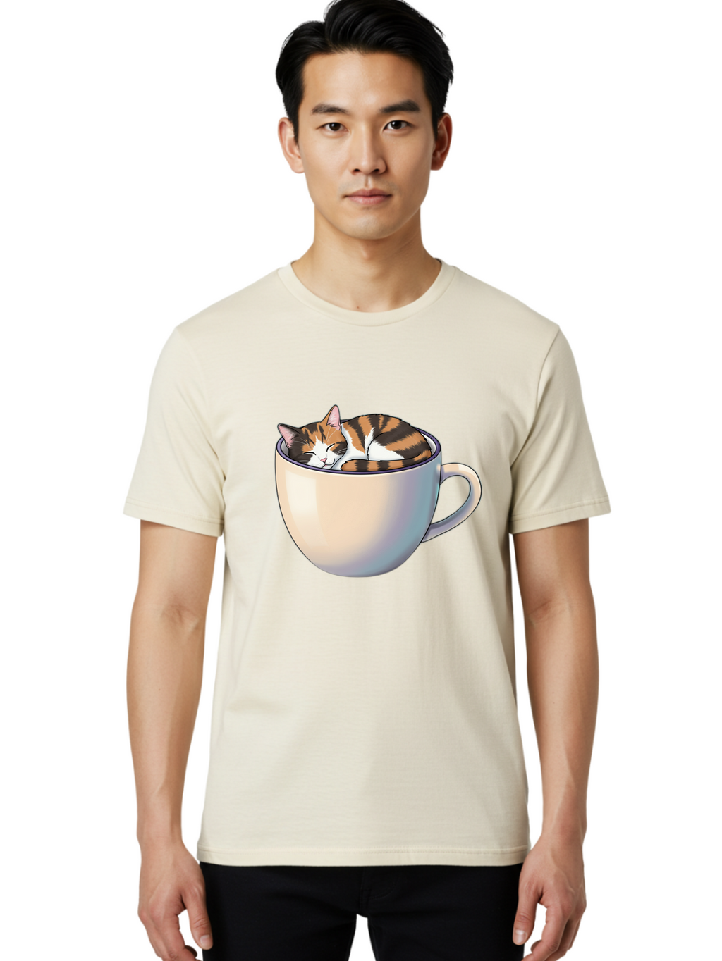 Cat-In-Cup Men'S Graphic Tee, 100% Cotton, Comfortable Casual Summer Wear, Machine Washable, Vintage Camera, Old Camera, Antique Camera, Black Camera, Classic Photography, Photography Equipment, Nostalgic Device, Film Camera, Camera Art Bak197