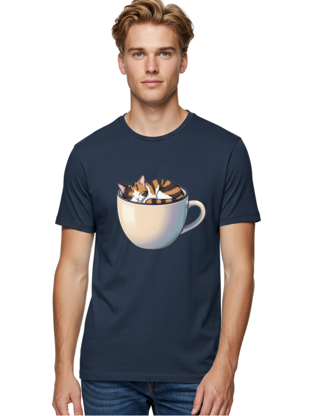 Cat-In-Cup Men'S Graphic Tee, 100% Cotton, Comfortable Casual Summer Wear, Machine Washable, Vintage Camera, Old Camera, Antique Camera, Black Camera, Classic Photography, Photography Equipment, Nostalgic Device, Film Camera, Camera Art Bak197