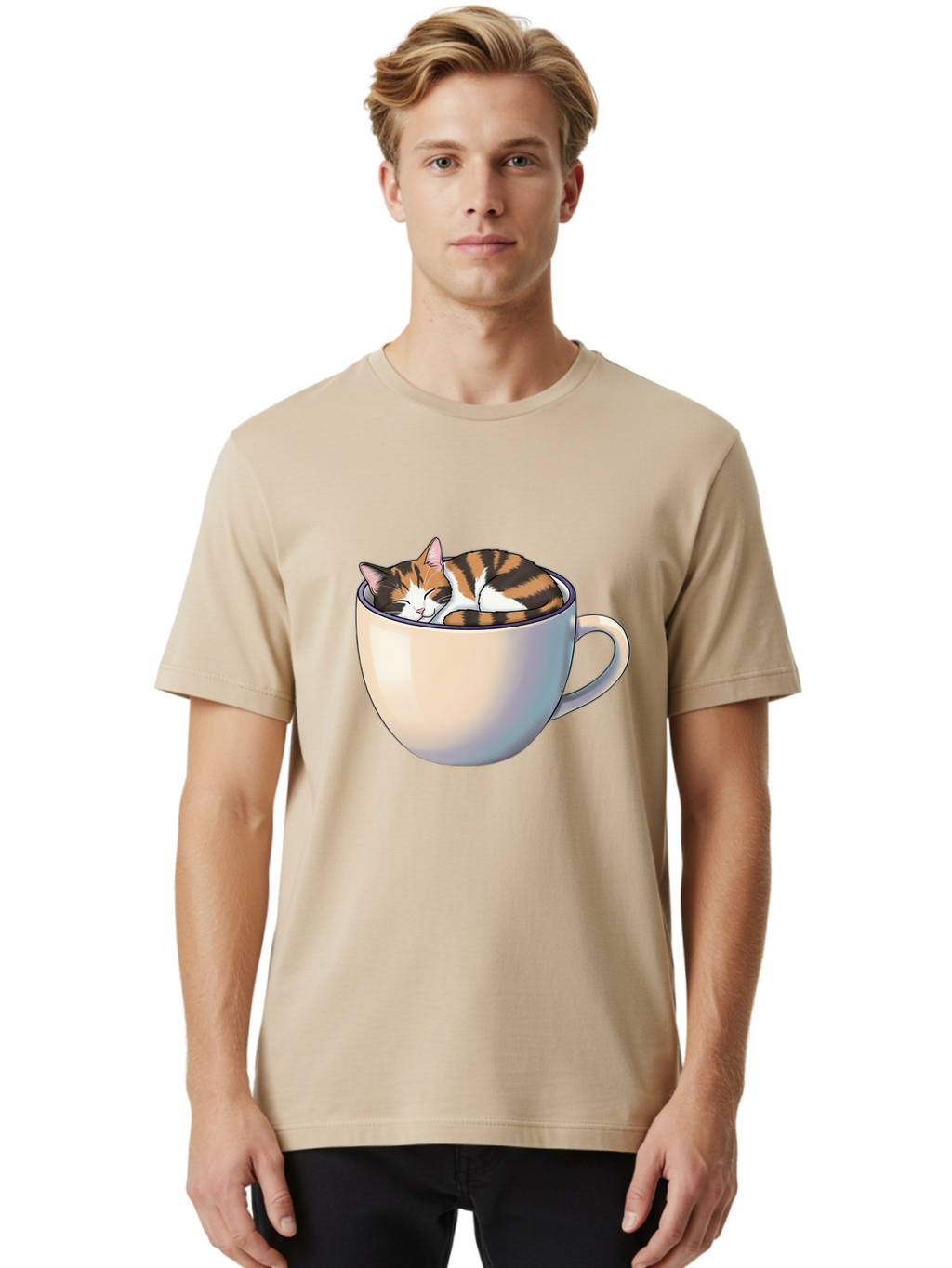 Cat-In-Cup Men'S Graphic Tee, 100% Cotton, Comfortable Casual Summer Wear, Machine Washable, Vintage Camera, Old Camera, Antique Camera, Black Camera, Classic Photography, Photography Equipment, Nostalgic Device, Film Camera, Camera Art Bak197