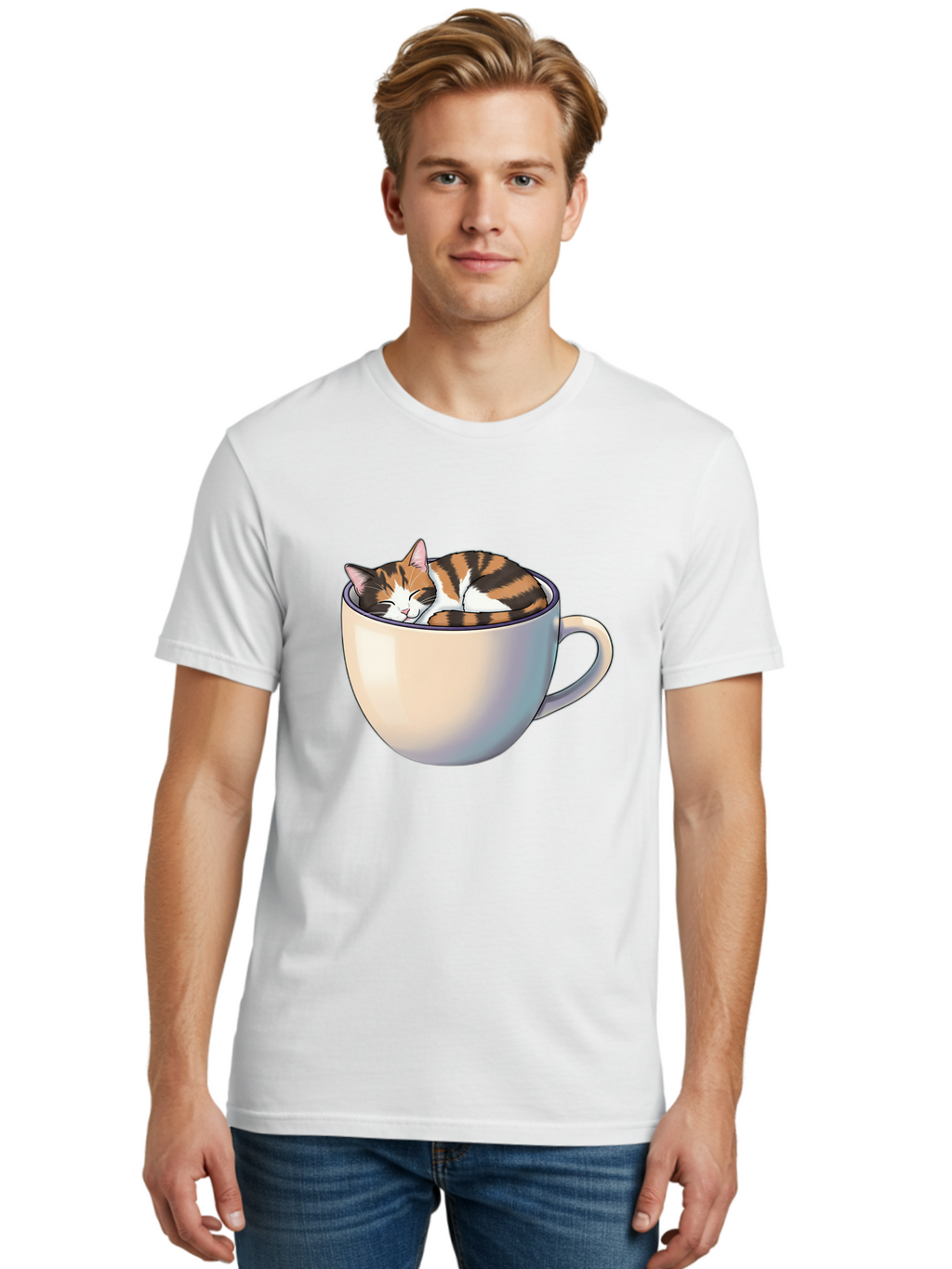 Cat-In-Cup Men'S Graphic Tee, 100% Cotton, Comfortable Casual Summer Wear, Machine Washable, Vintage Camera, Old Camera, Antique Camera, Black Camera, Classic Photography, Photography Equipment, Nostalgic Device, Film Camera, Camera Art Bak197