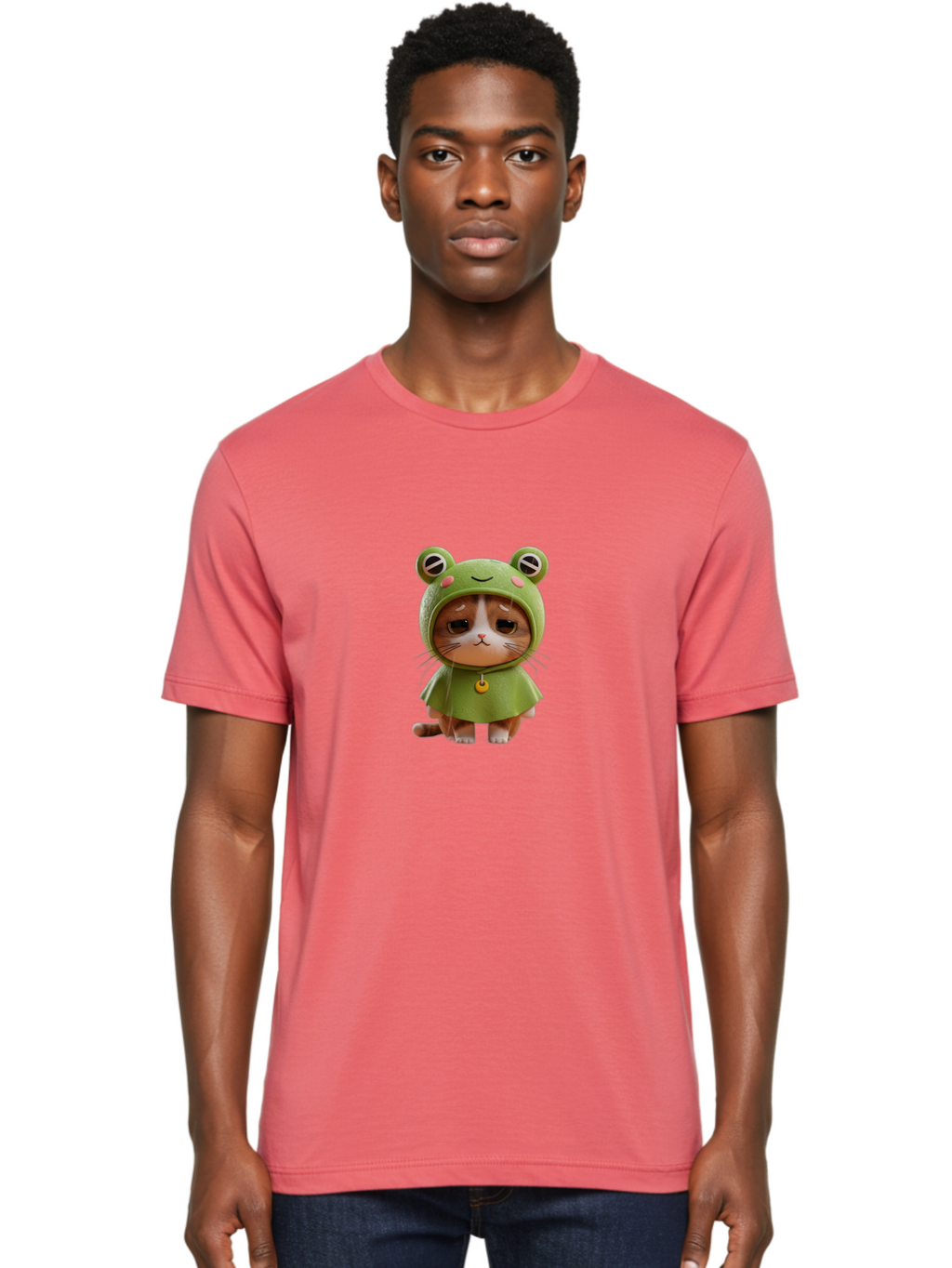 Cat-In-Frog-Costume-1 Men'S Graphic Tee, 100% Cotton, Comfortable Casual Summer Wear, Machine Washable, Vintage Camera, Old Camera, Antique Camera, Black Camera, Classic Photography, Photography Equipment, Nostalgic Device, Film Camera, Bak198