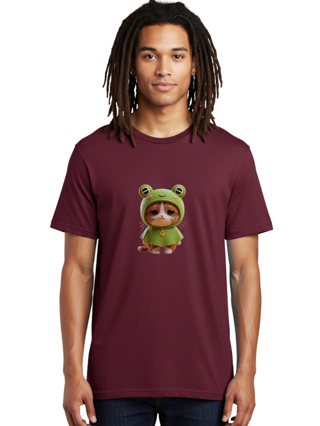 Cat-In-Frog-Costume-1 Men'S Graphic Tee, 100% Cotton, Comfortable Casual Summer Wear, Machine Washable, Vintage Camera, Old Camera, Antique Camera, Black Camera, Classic Photography, Photography Equipment, Nostalgic Device, Film Camera, Bak198