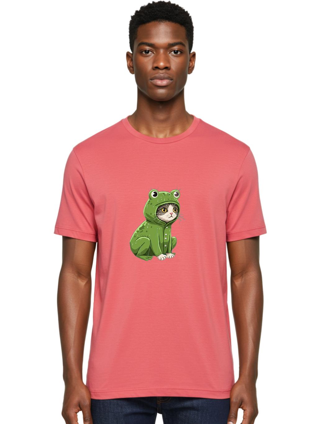 Cat-In-Frog-Costume-3 Men'S Graphic Tee, 100% Cotton, Comfortable Casual Summer Wear, Machine Washable, Vintage Camera, Old Camera, Antique Camera, Black Camera, Classic Photography, Photography Equipment, Nostalgic Device, Film Camera, Bak200