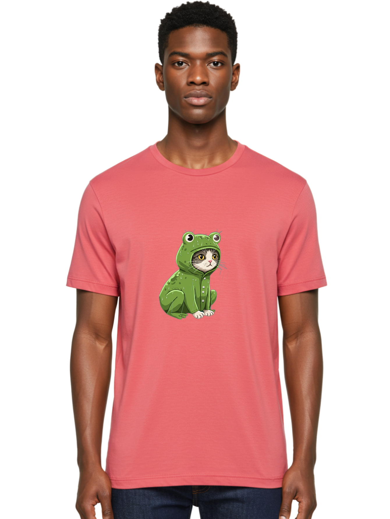 Cat-In-Frog-Costume-3 Men'S Graphic Tee, 100% Cotton, Comfortable Casual Summer Wear, Machine Washable, Vintage Camera, Old Camera, Antique Camera, Black Camera, Classic Photography, Photography Equipment, Nostalgic Device, Film Camera, Bak200