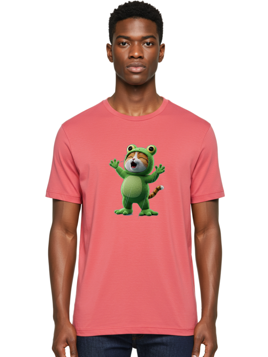 Cat-In-Frog-Costume-4 Men'S Graphic Tee, 100% Cotton, Comfortable Casual Summer Wear, Machine Washable, Vintage Camera, Old Camera, Antique Camera, Black Camera, Classic Photography, Photography Equipment, Nostalgic Device, Film Camera, Bak201