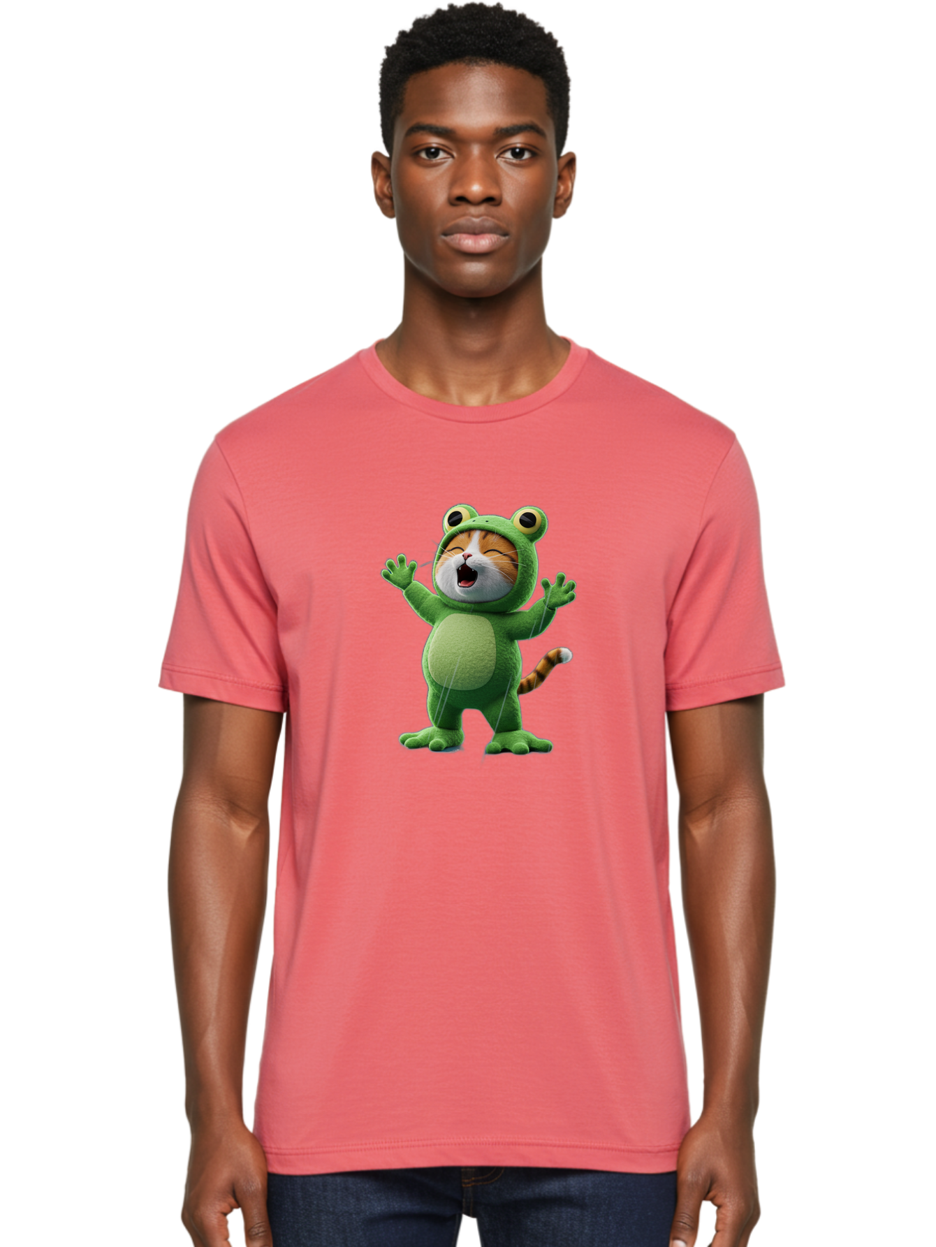 Cat-In-Frog-Costume-4 Men'S Graphic Tee, 100% Cotton, Comfortable Casual Summer Wear, Machine Washable, Vintage Camera, Old Camera, Antique Camera, Black Camera, Classic Photography, Photography Equipment, Nostalgic Device, Film Camera, Bak201