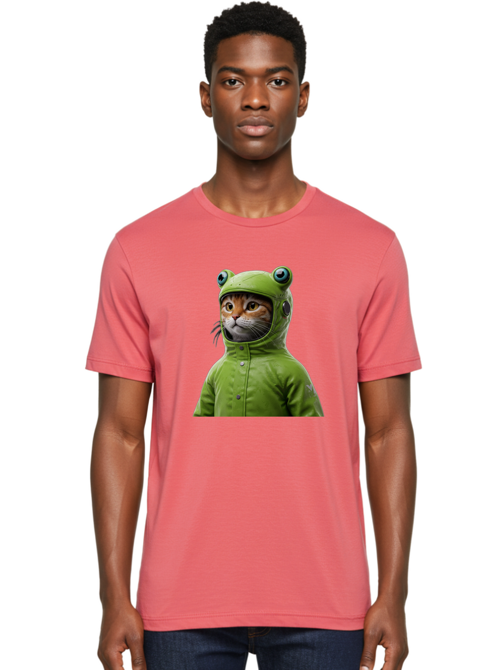 Cat-In-Frog-Costume-5 Men'S Graphic Tee, 100% Cotton, Comfortable Casual Summer Wear, Machine Washable, Vintage Camera, Old Camera, Antique Camera, Black Camera, Classic Photography, Photography Equipment, Nostalgic Device, Film Camera, Bak202