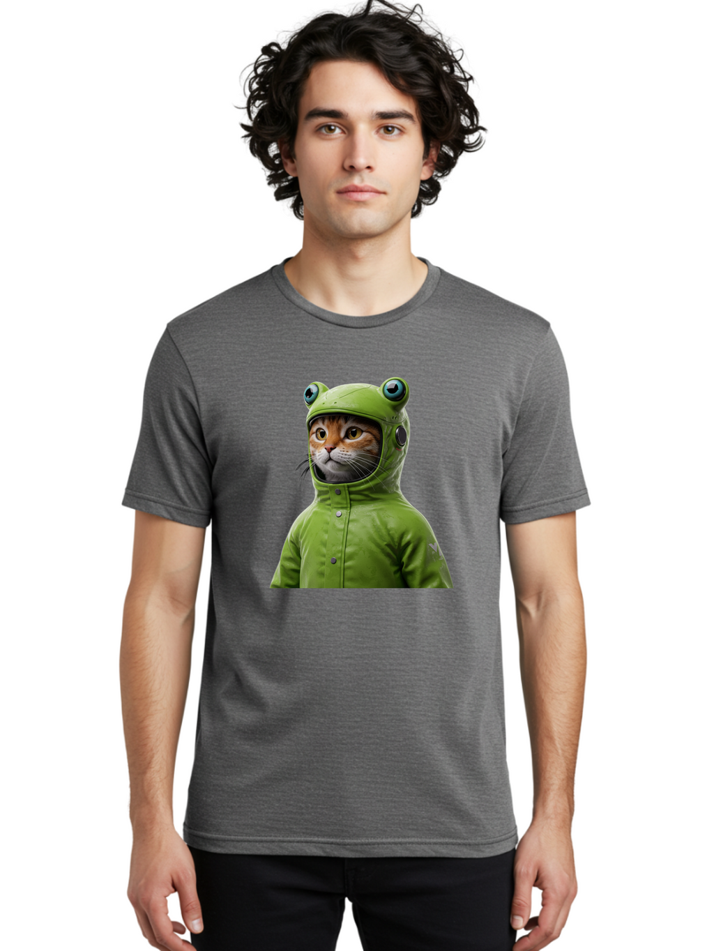 Cat-In-Frog-Costume-5 Men'S Graphic Tee, 100% Cotton, Comfortable Casual Summer Wear, Machine Washable, Vintage Camera, Old Camera, Antique Camera, Black Camera, Classic Photography, Photography Equipment, Nostalgic Device, Film Camera, Bak202