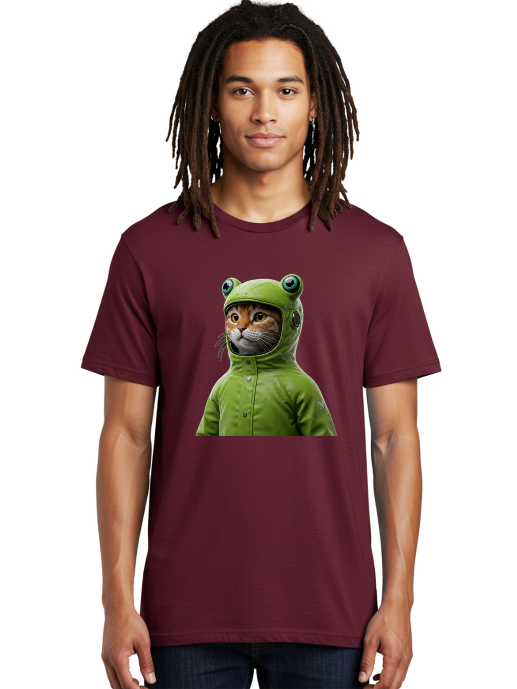 Cat-In-Frog-Costume-5 Men'S Graphic Tee, 100% Cotton, Comfortable Casual Summer Wear, Machine Washable, Vintage Camera, Old Camera, Antique Camera, Black Camera, Classic Photography, Photography Equipment, Nostalgic Device, Film Camera, Bak202